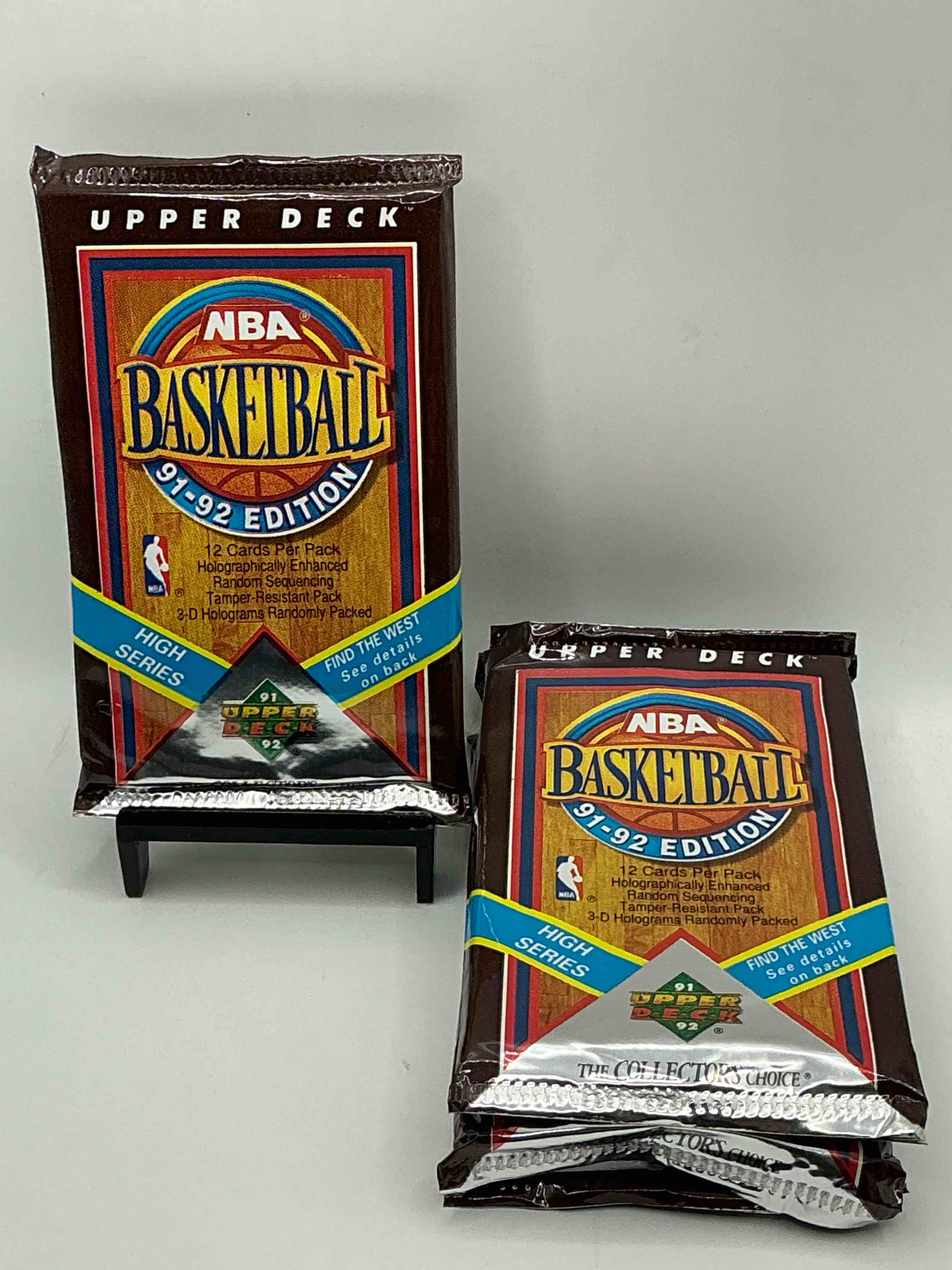 Wow, Find The West! 1991/92 HIGH SERIES Upper Deck NBA Basketball Sealed Pack, Direct From Original Sealed Retail Case! Potential To Find A Jerry West Signature Card Only In This High Series... Super Rare! Also Search For Valuable Michael Jordans & Too Many Great Cards To List! An Awesome Investment In Sports Card Memorabilia! You May Never See These Again, Super Rare!