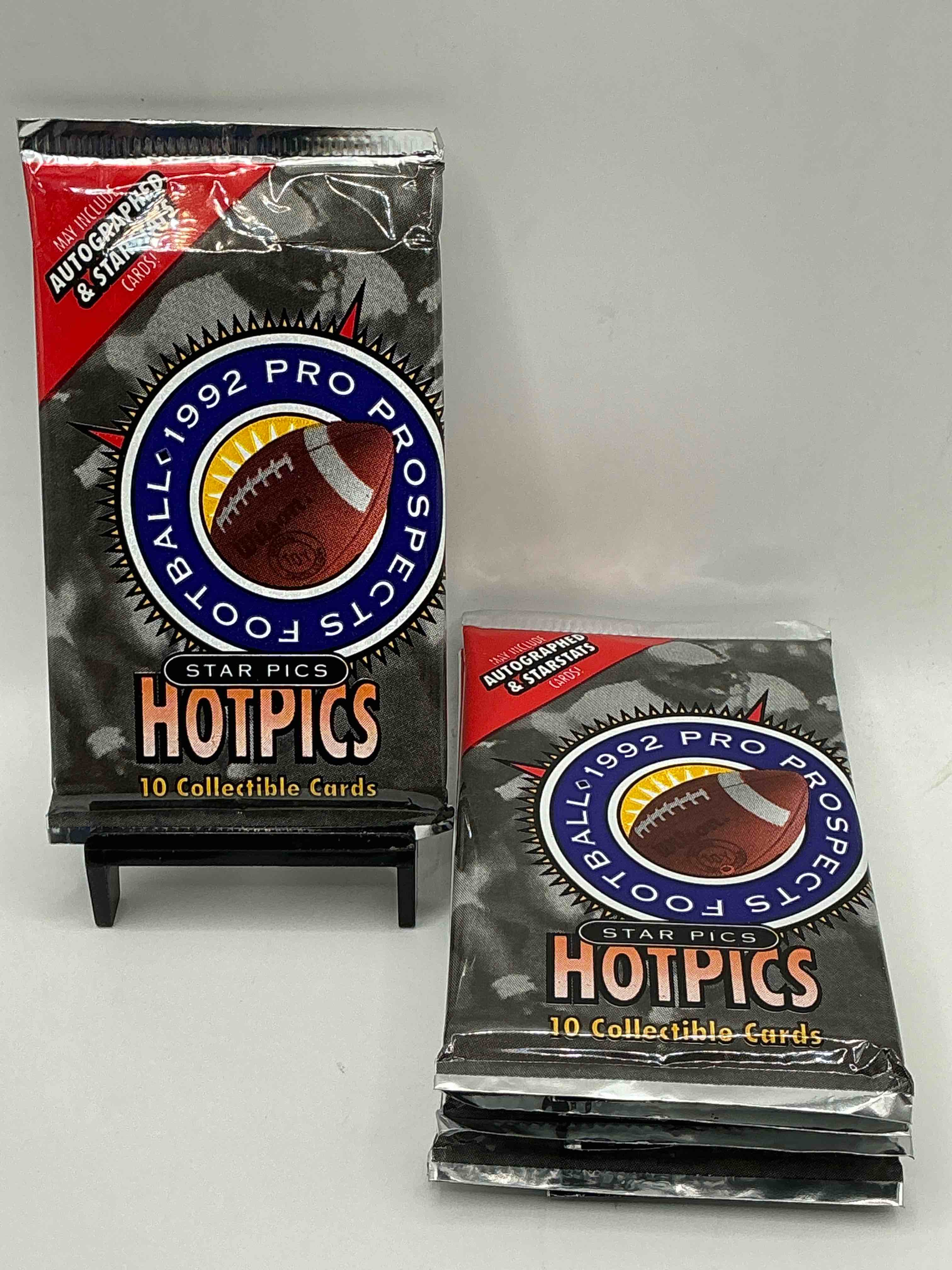 Autographs & Starstats! 1992 Pro Prospects Football Star Pics “Hotpics”! 10 Cards Per Pack WOW! Great For Any Sports Card Collection!