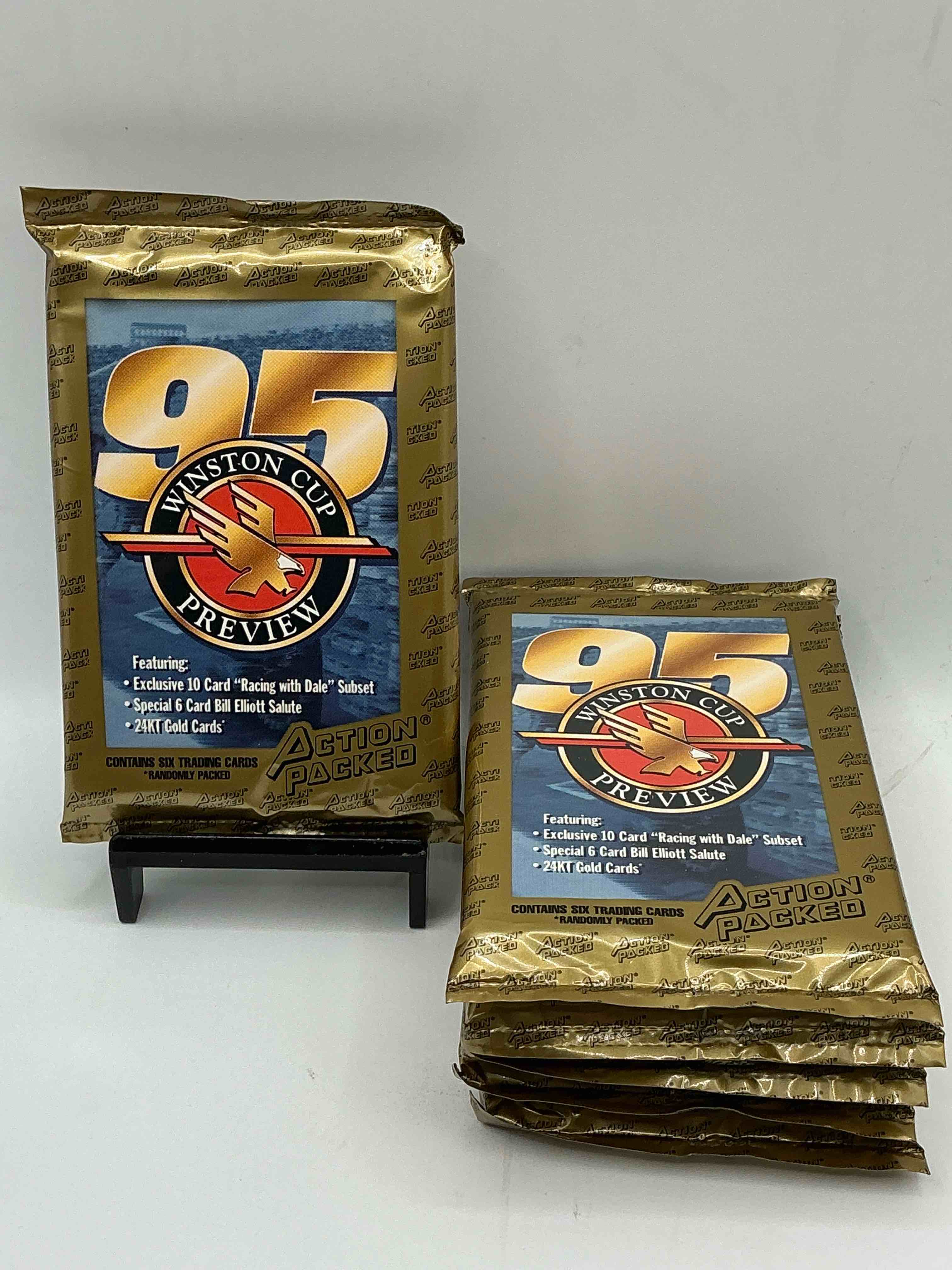 NASCAR Craziness! 1995 Action Packed Winston Cup Preview Card Packs! Search For Dale SR Subsets & A Special 6 Card Bill Elliot Salute! All The Best In NASCAR From The 90’s!