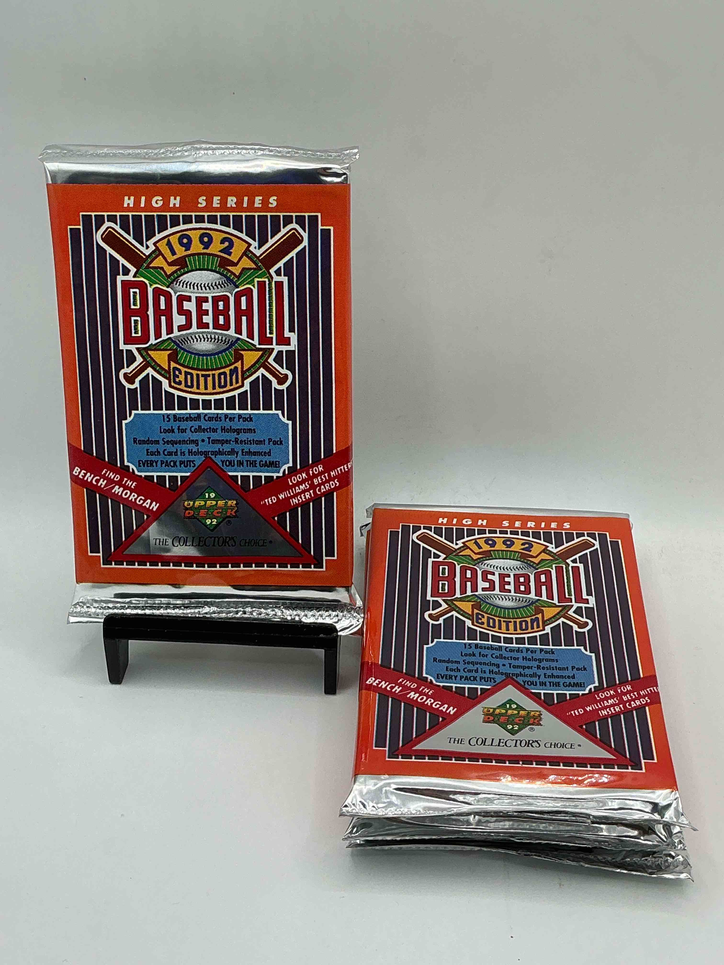 1992 Upper Deck Baseball Sealed Sports & Collectible Card Pack, Direct From Original Sealed Retail Case! Search For Ultra Rare & Valuable Ted Williams & Johnny Bench Signed Insert Cards As Well As Deion Sanders, Ken Griffey Jr., Nolan Ryan & So Much More!