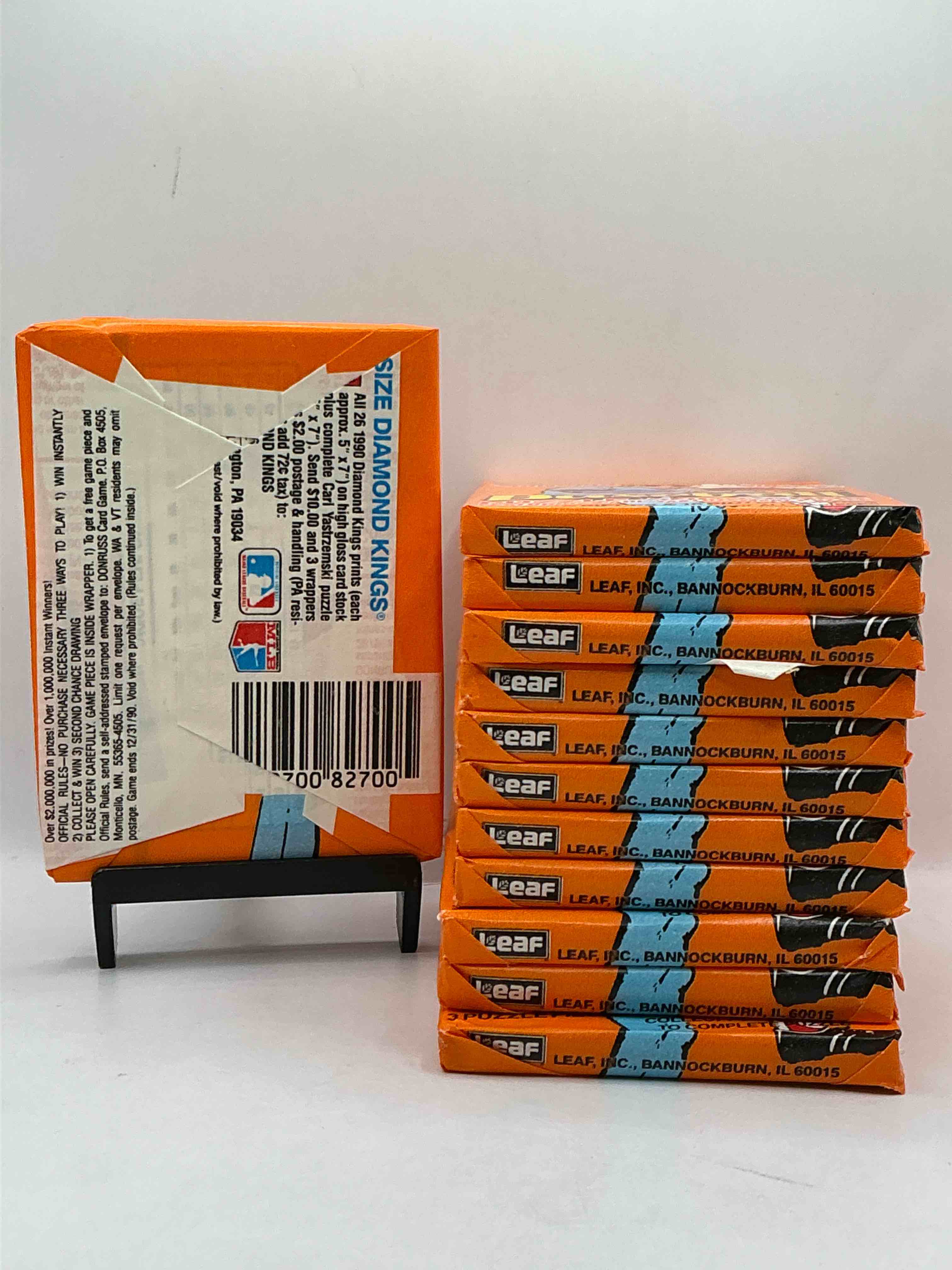 Condition photo showing New/Like New for diamond kings ken griffey jr!? 1990 donruss baseball unopened wax packs! hard to find! straight from original box! search for possible juan gonzalez rookie card!as well as valuable ken griffey jr. cards!