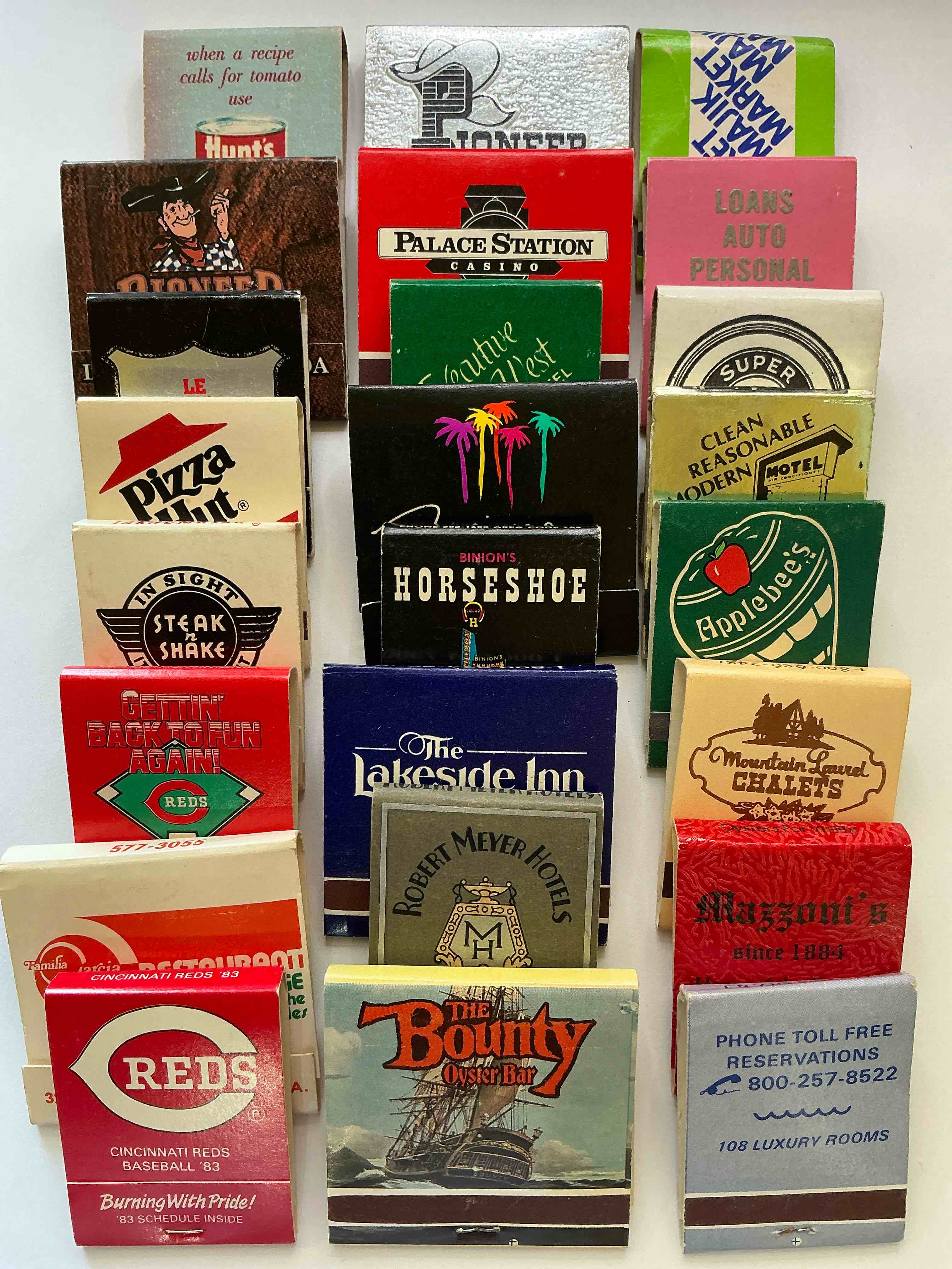 vintage matchbooks!  a crazy hard to collect collection of matchbooks from all over, many from places that no longer exist!  collection spans decades & decades!  most books are complete with all matches!  one of a kind collection!  all original & impossible to find anywhere else!