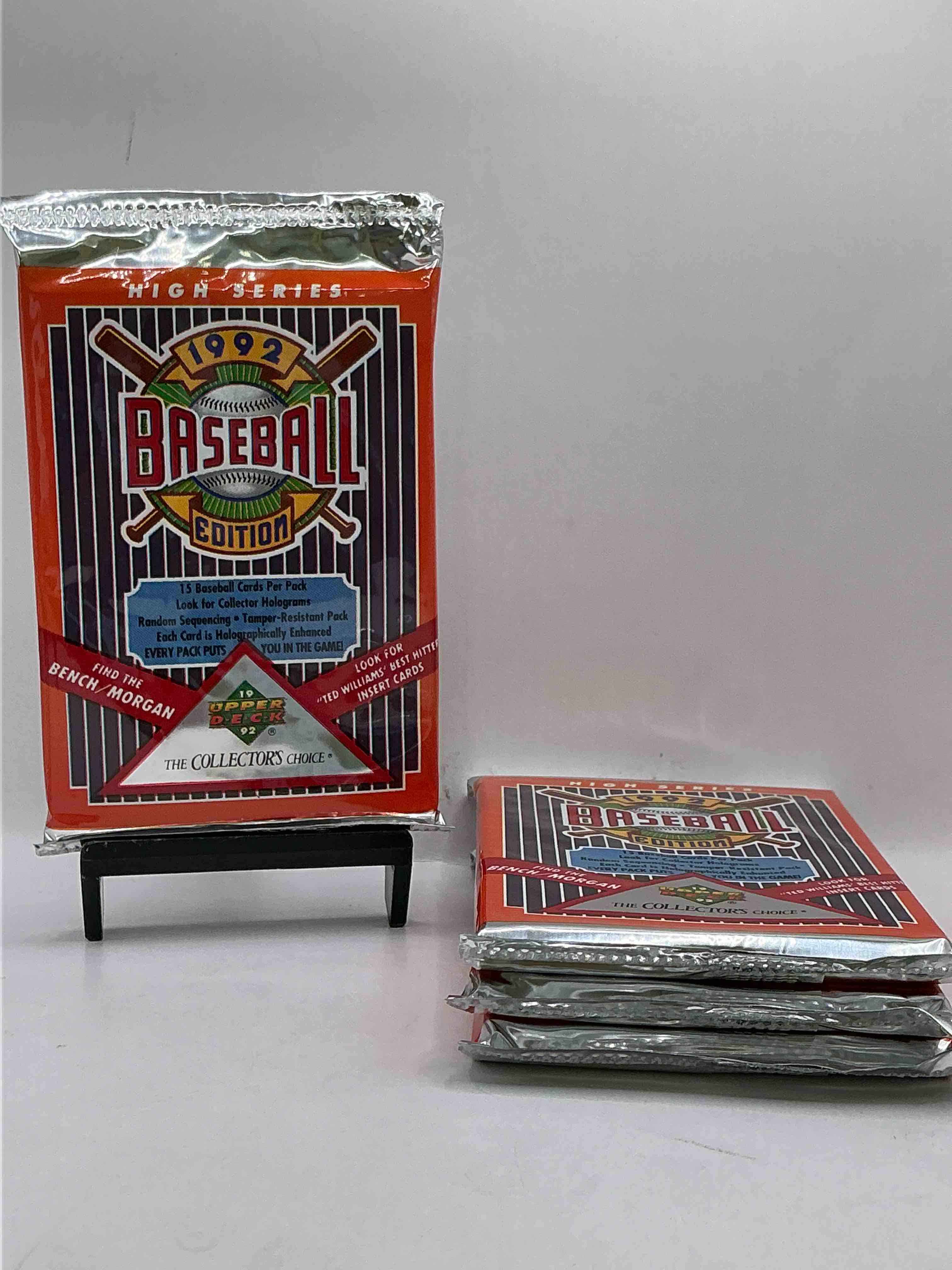 1992 upper deck baseball sealed sports & collectible card pack, direct from original sealed retail case! search for ultra rare & valuable ted williams & johnny bench signed insert cards as well as deion sanders, ken griffey jr., nolan ryan & so much more!