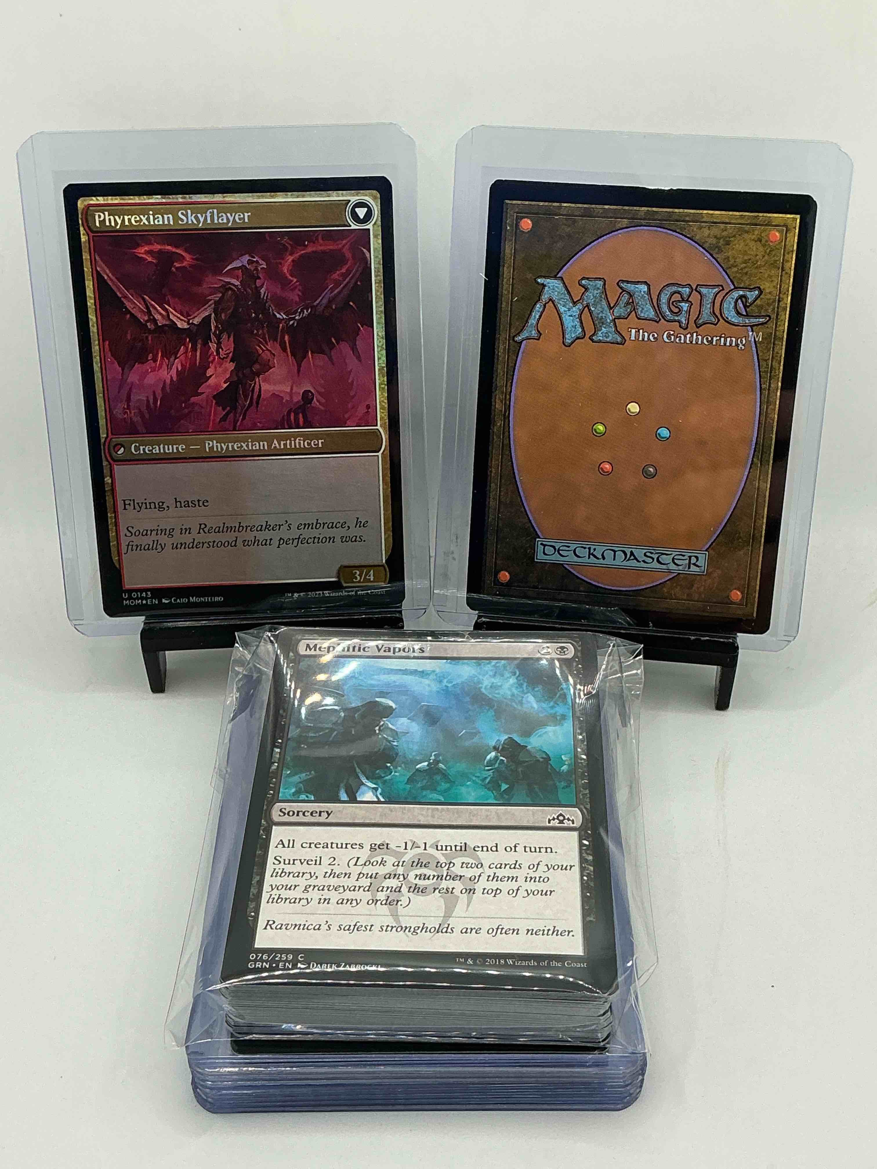 Condition photo showing New/Like New for magic the gathering 50 card lot! lot includes 10 rare or holo foil cards! all cards in excellent condition! a great way to join the mtg craze!