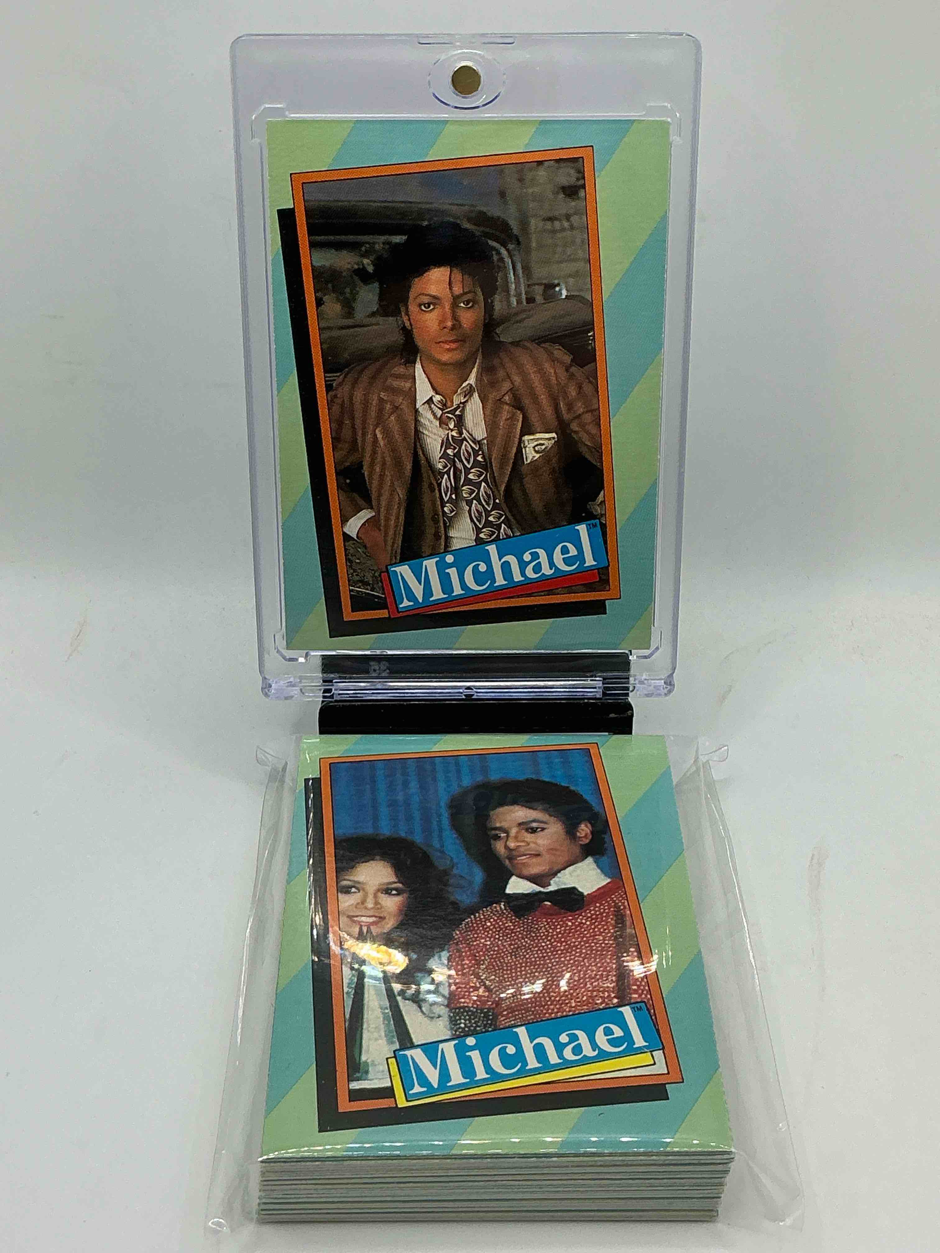1984 michael jackson history! complete series two 33 card michael jackson collector card set, authentic original from 1984! a serious collector item straight from the height of michael jackson mania! great condition & completely original!
