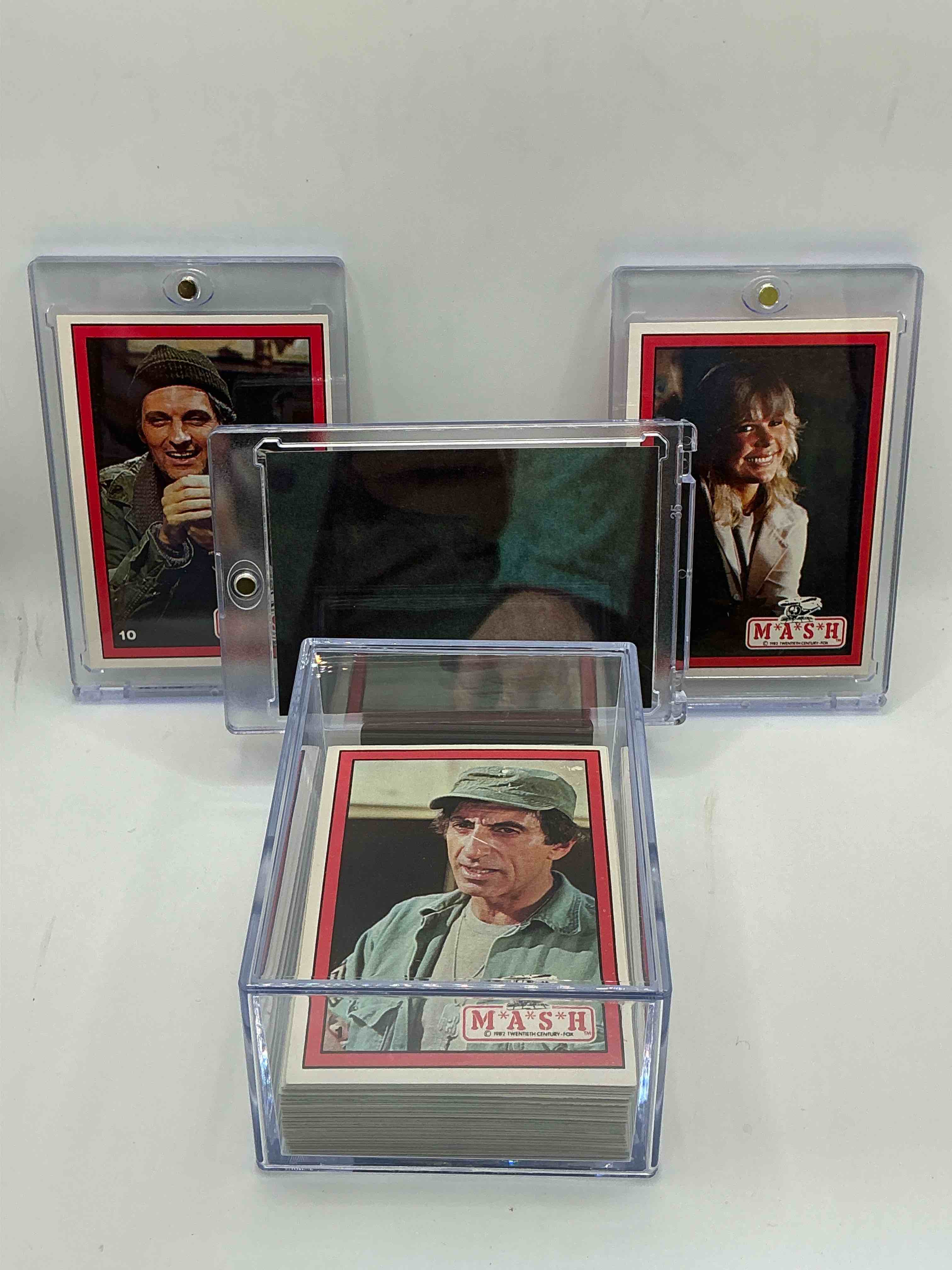 Condition photo showing New/Like New for 1982 m.a.s.h tv history! genuine, authentic complete set of m.a.s.h tv show trading cards from 1982! 66 card complete set in excellent condition! a rare, serious, authentic collectible very hard to find complete & in this condition!