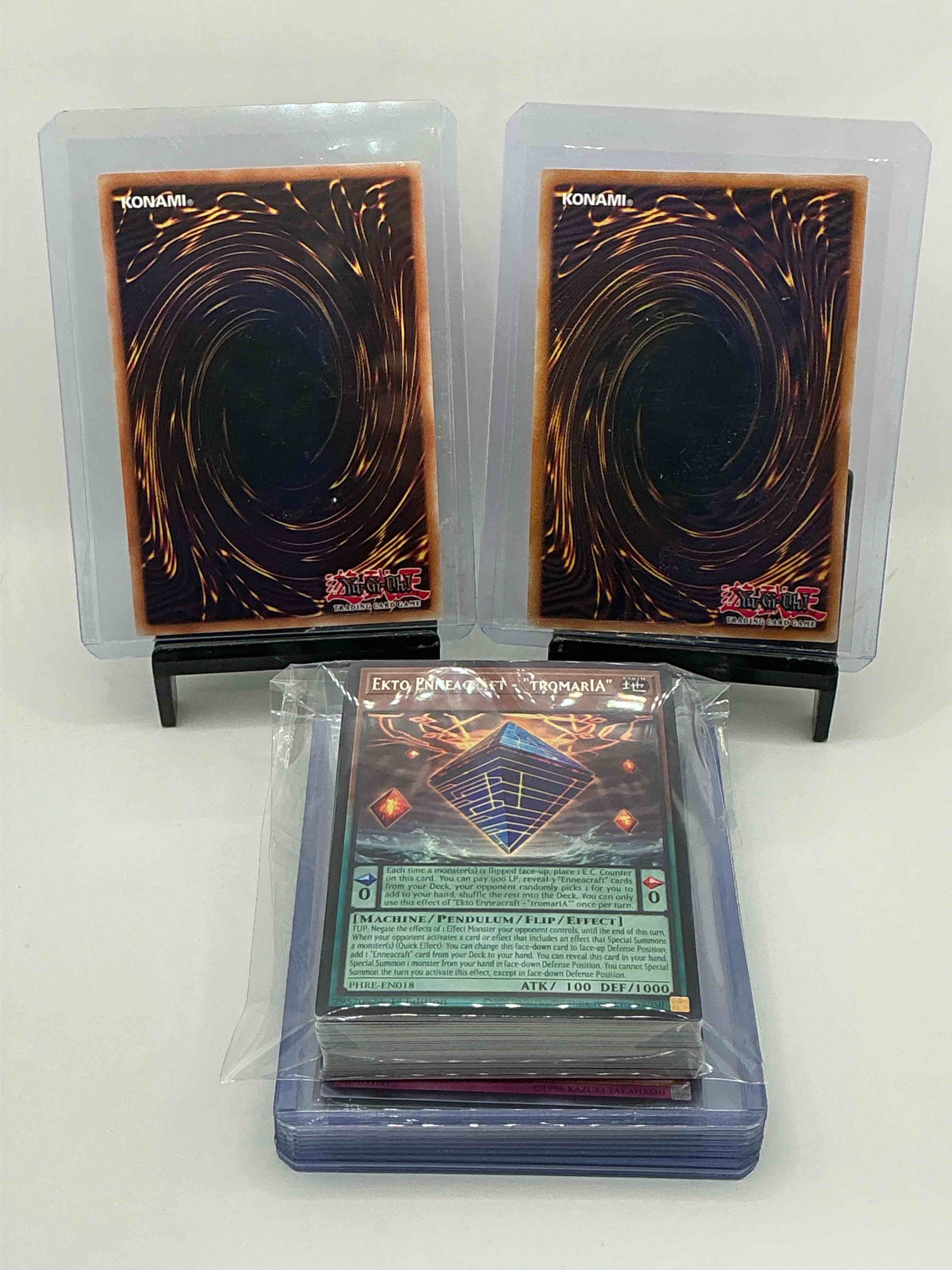Condition photo showing New/Like New for yu-gi-oh 50 card lot! join the craze of yu-gi-oh with these awesome cards! this 50 card lot includes the big three yu-gi-oh category cards, monsters, spells & traps! this 50 card lot includes some of all three! wow! perfect time to start collecting!