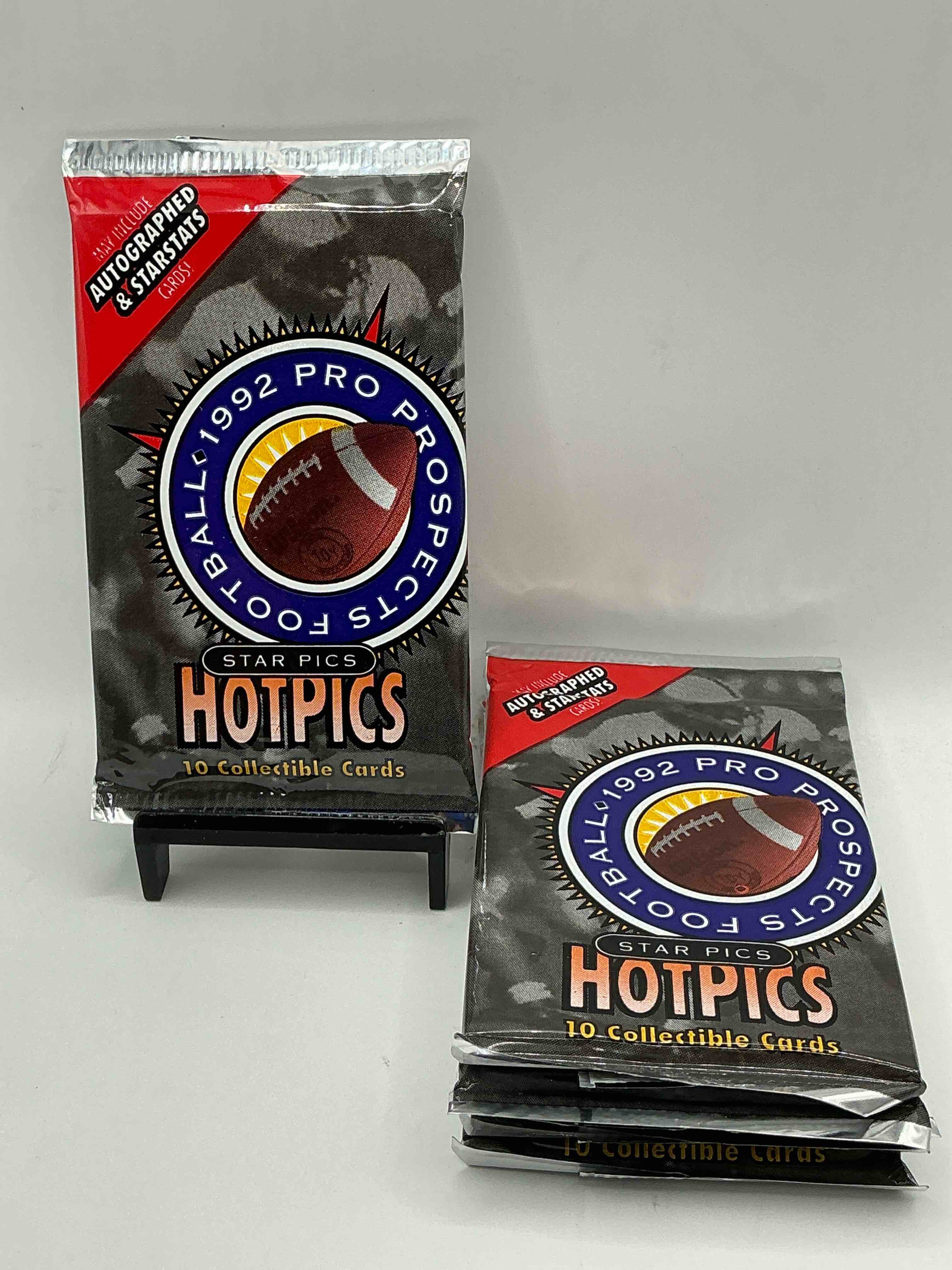 Autographs & Starstats! 1992 Pro Prospects Football Star Pics “Hotpics”! 10 Cards Per Pack WOW! Great For Any Sports Card Collection!