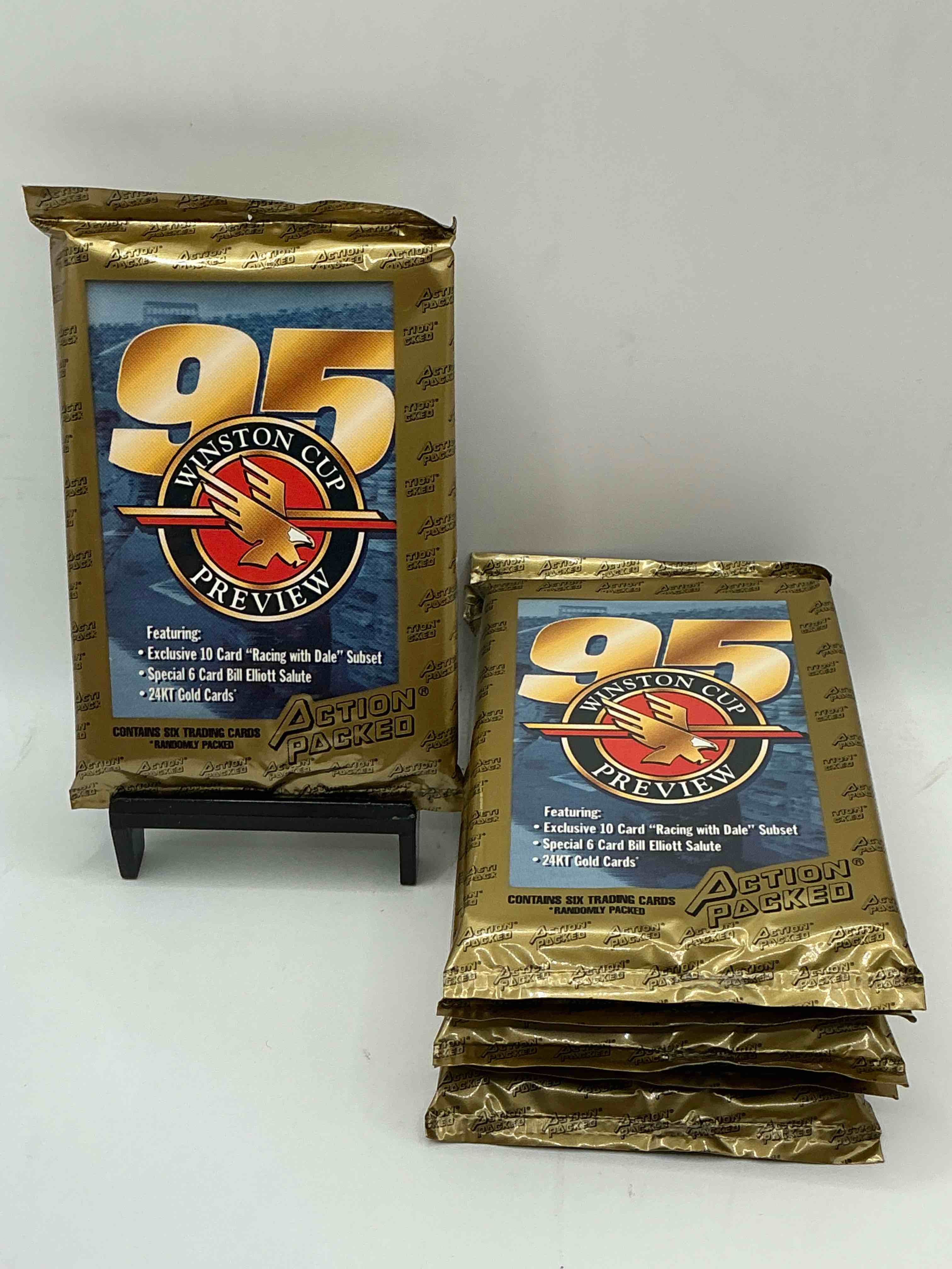 NASCAR Craziness! 1995 Action Packed Winston Cup Preview Card Packs! Search For Dale SR Subsets & A Special 6 Card Bill Elliot Salute! All The Best In NASCAR From The 90’s!