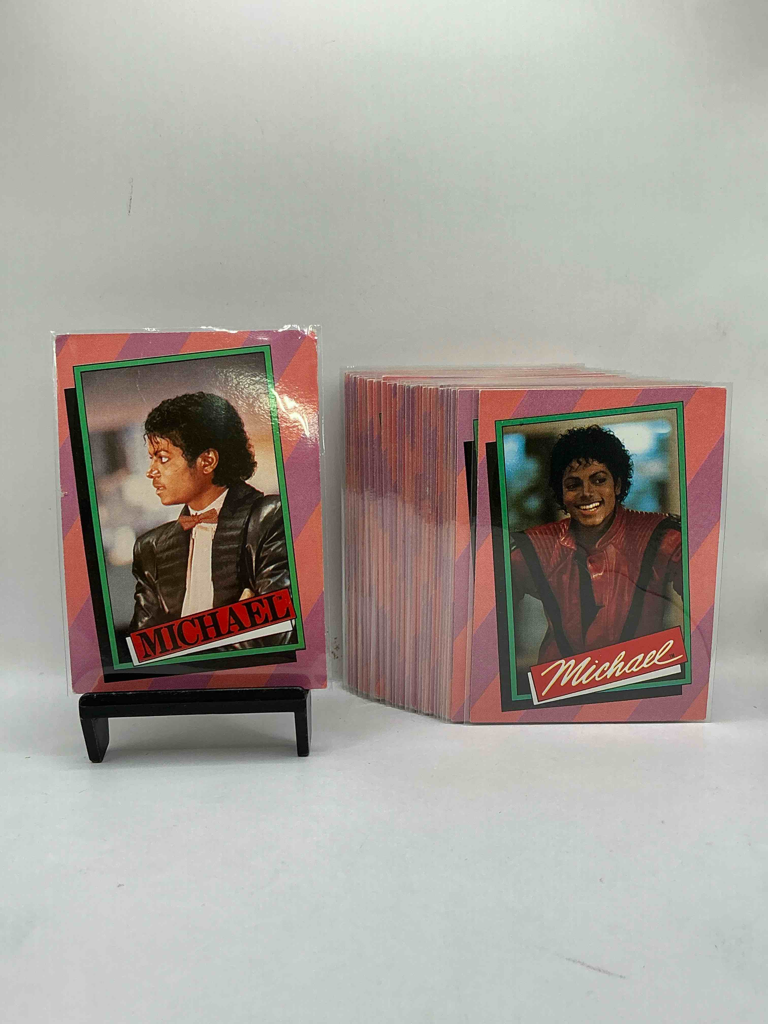 1984 michael jackson history! complete series two 33 card michael jackson collector card set, authentic original from 1984! a serious collector item straight from the height of michael jackson mania! great condition & completely original!