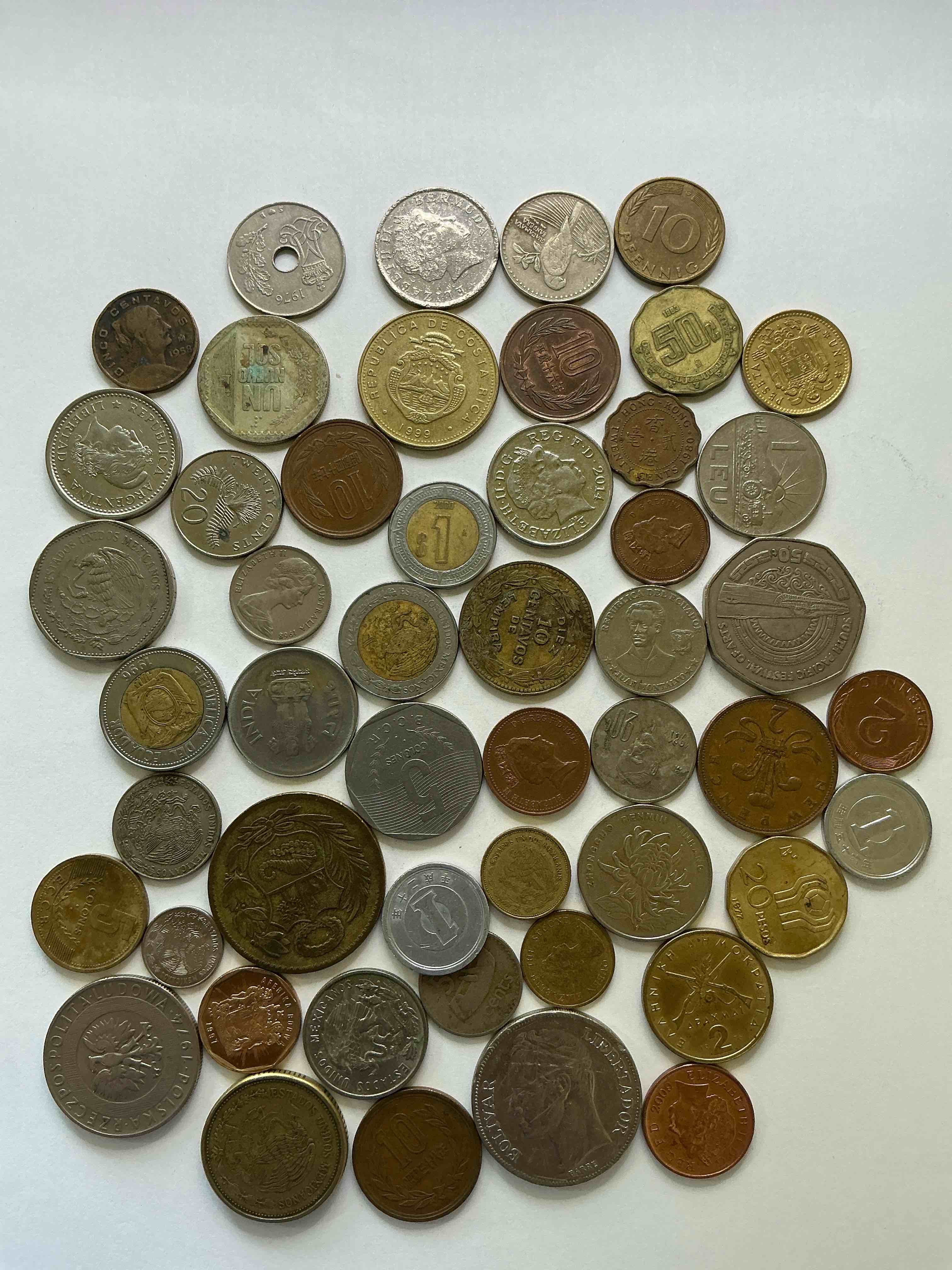 World Coins, Antique & Vintage! Each Lot Is Unique! Many Different Years, Countries, Sizes & Exotic Places. This Cool Collection Of Antique Coins From Around The World Is Loads Of Fun! Have Fun Identifying Each Coin & Country As A Great Educational Tool! A Great Investment Too!