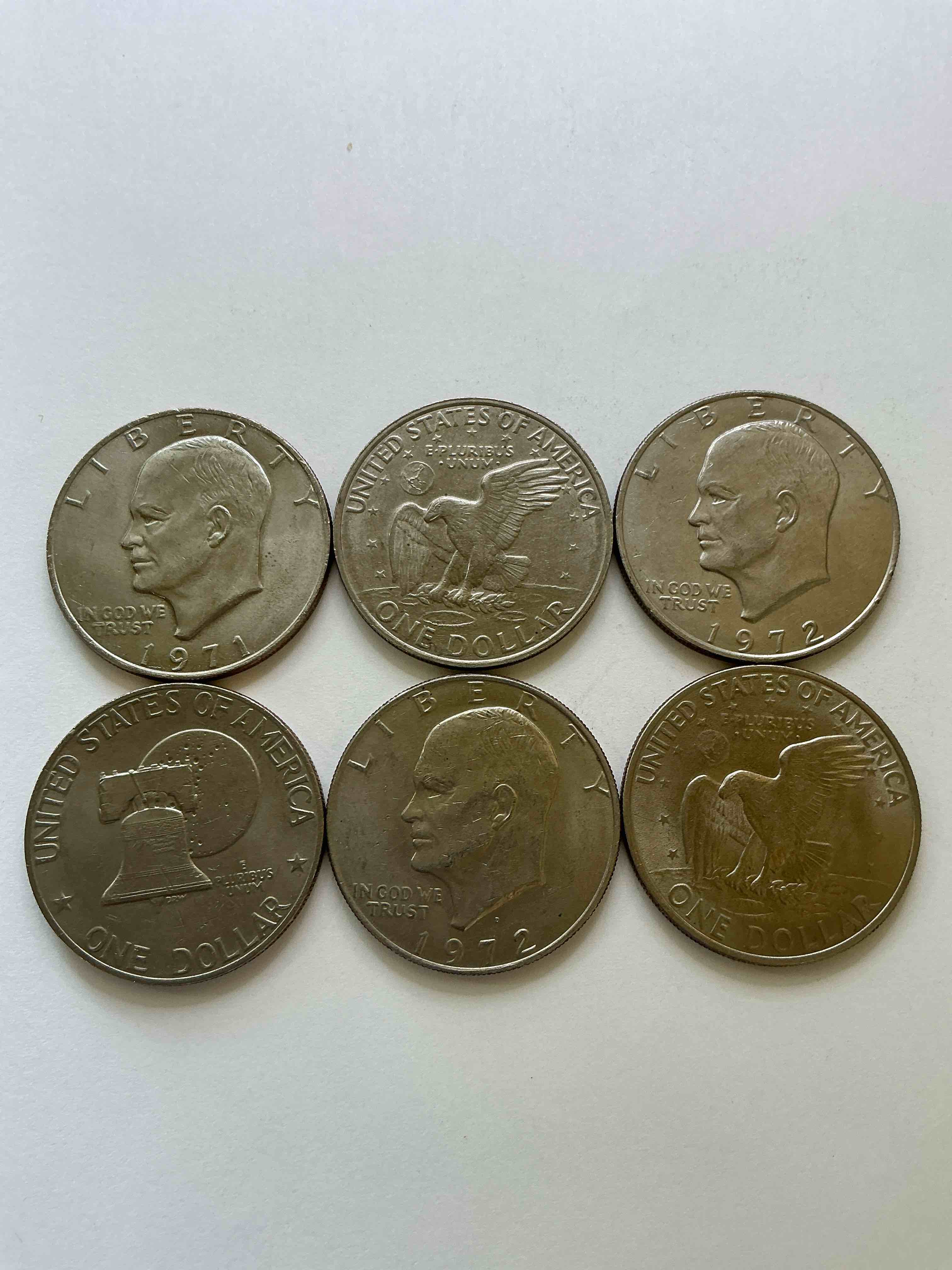 Gorgeous Eisenhower Dollar Coins! These Striking, Large U.S. Coins Were Minted From 1971-1978. Here Are Gorgeous Examples Of “Ike" Dollars From 1976 & Other Years! These Coins Have Become Immensely Popular With Collectors & Some Have Great Toning!