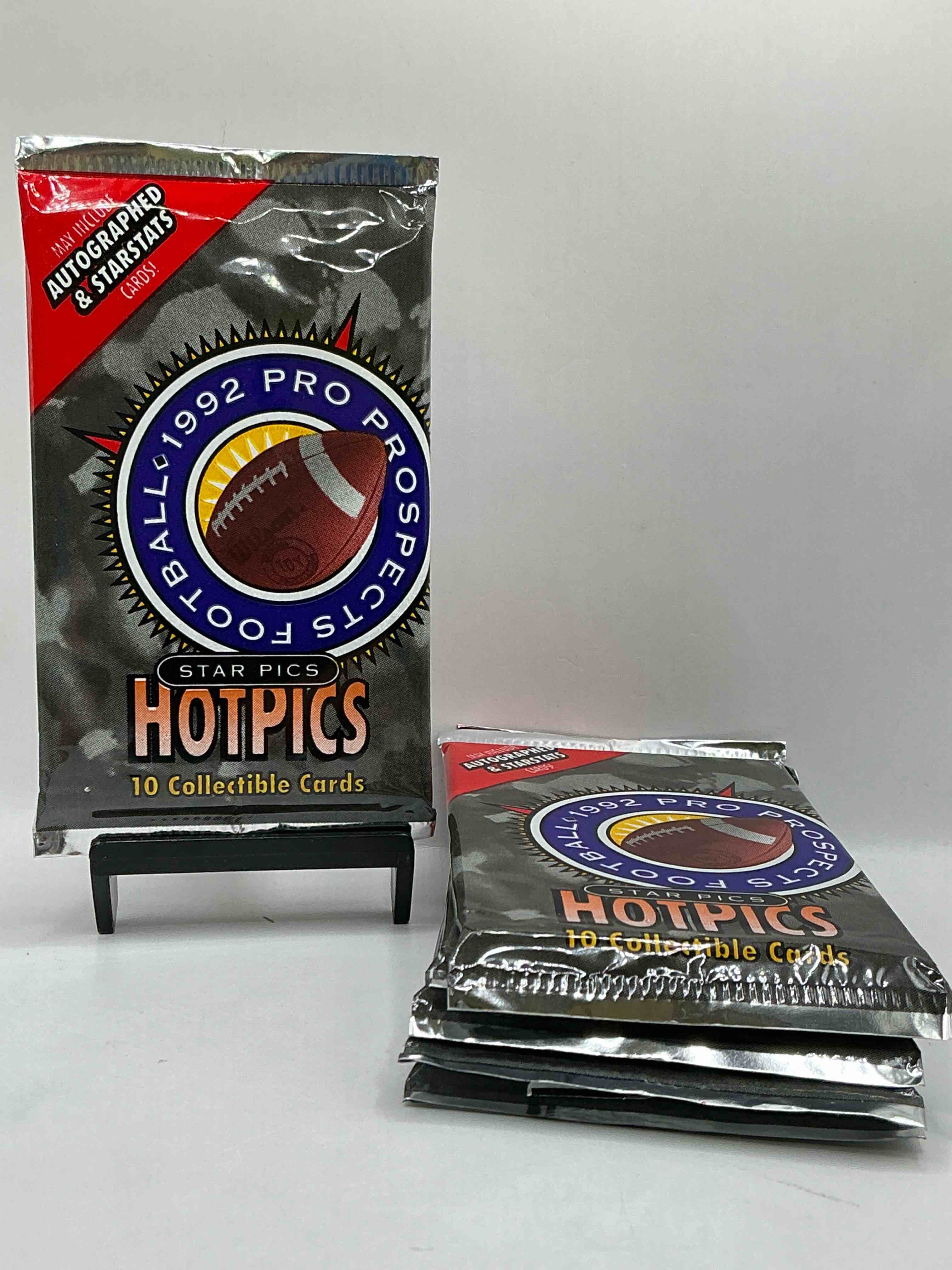 Autographs & Starstats! 1992 Pro Prospects Football Star Pics “Hotpics”! 10 Cards Per Pack WOW! Great For Any Sports Card Collection!
