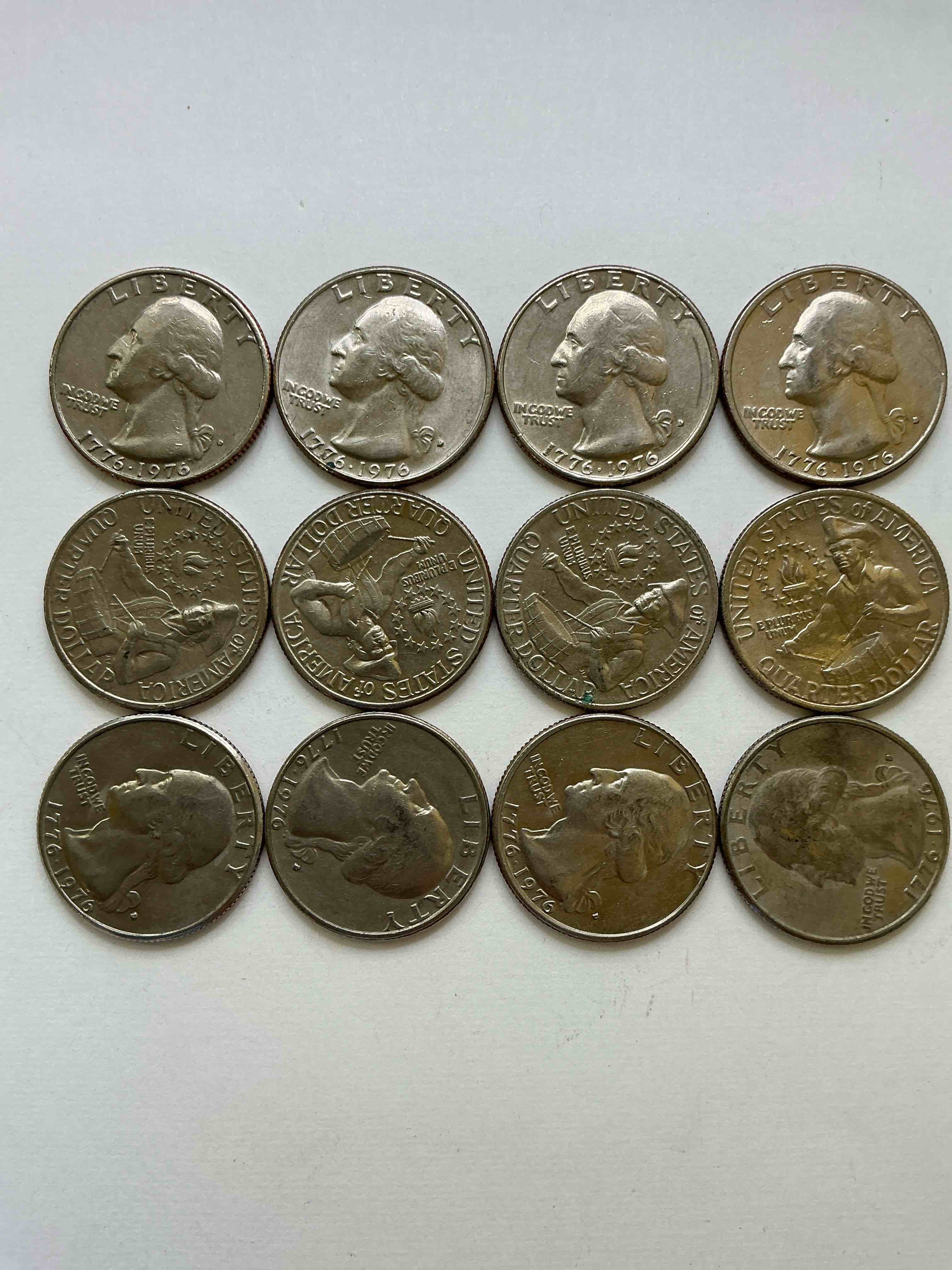 1976 Bicentennial Bliss! Quarters! In 1976 The U.S. Mint Produced Coins Celebrating The 200 Year Anniversary Of America. Up For Auction Are Awesome Examples Of Bicentennial Quarters Produced For This... The Infamous 200 Year Anniversary Edition! Highly Desirable For Collectors! Own Pieces Of History & Get Ready For America's 250 Year Anniversary Coming Soon!