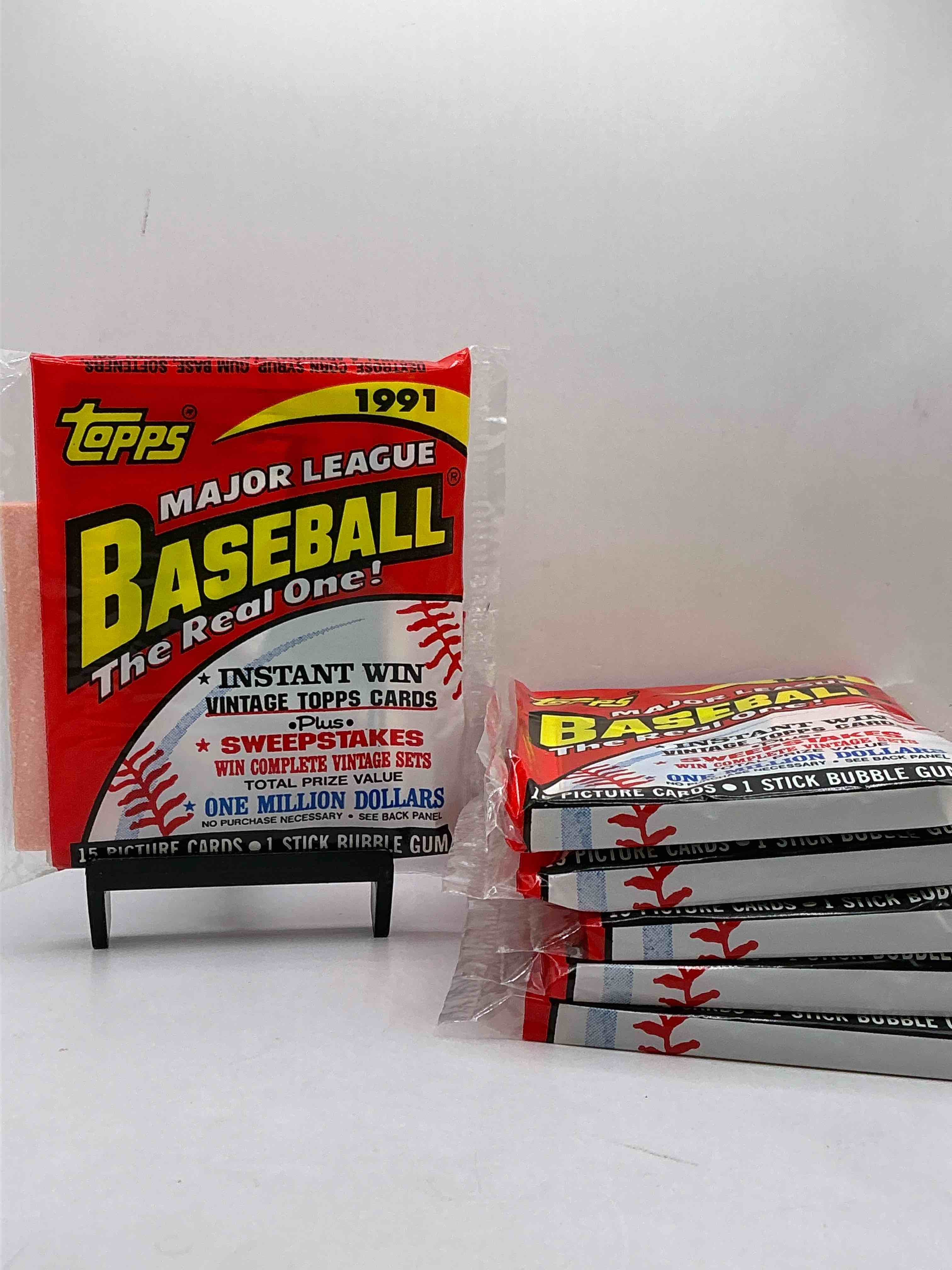 Alternate Packaging! 1991 Topps Baseball Card Unopened Packs, Straight From Box! Search For Ken Griffey Jr Cards, Bo Jackson Cards & Other 80s & 90s Stars! Perfect Baseball Packs!
