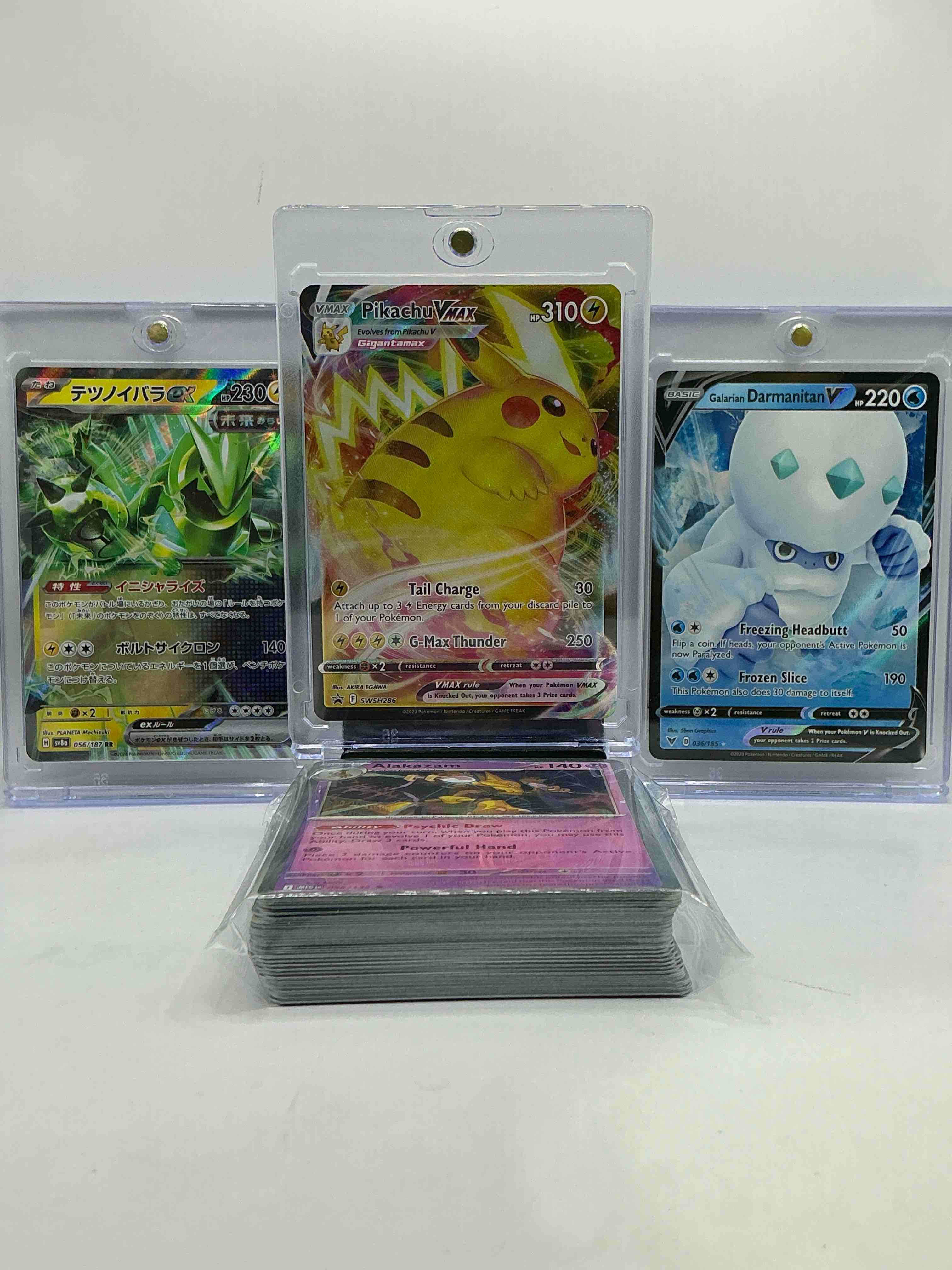 Pikachu VMAX Holo, Darmanitan & More! Insane Trio! These Legends, Along With 50 Other Pokémon Heroes, Holos, Legends & Commons- Including 1 Stage Two Rare Holographic, 2 Stage One Rare Holographic, 3 Basic Rare Holographic, 4 Common/ Uncommon Holographics (All Stages), 2 Stage Two Non Holographic & 2 Rares! Also Includes 36 Non Holo Common/ Uncommon Basic & First Stage Cards Trainers & Energy Too! Perfect Set For Collectors & Enthusiasts!