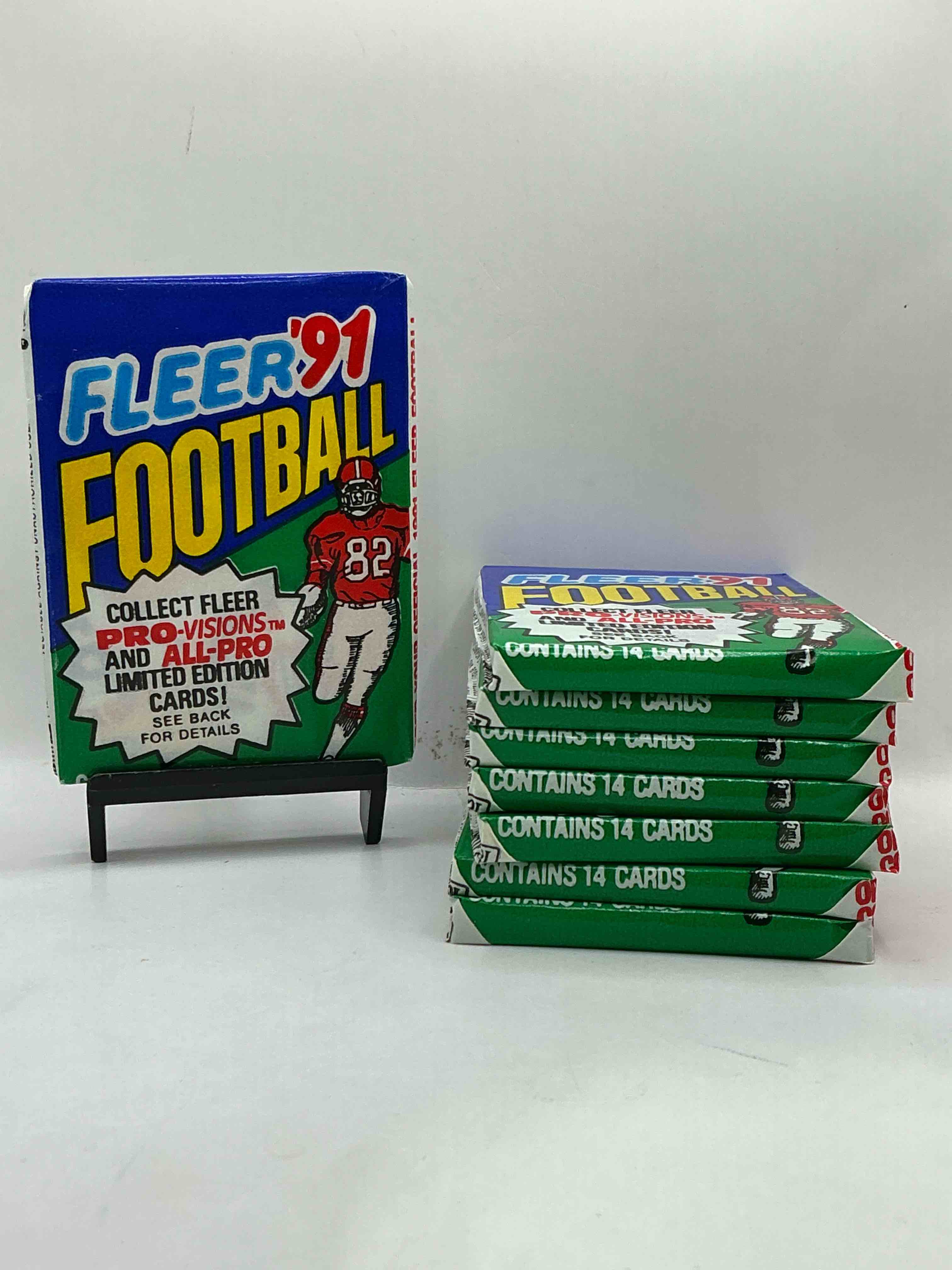1991 Fleer Football Unopened Sports Card Wax Pack, Direct From Original Retail Case. Search For Early Barry Sanders, Emmitt Smith, Jerry Rice & Joe Montana!