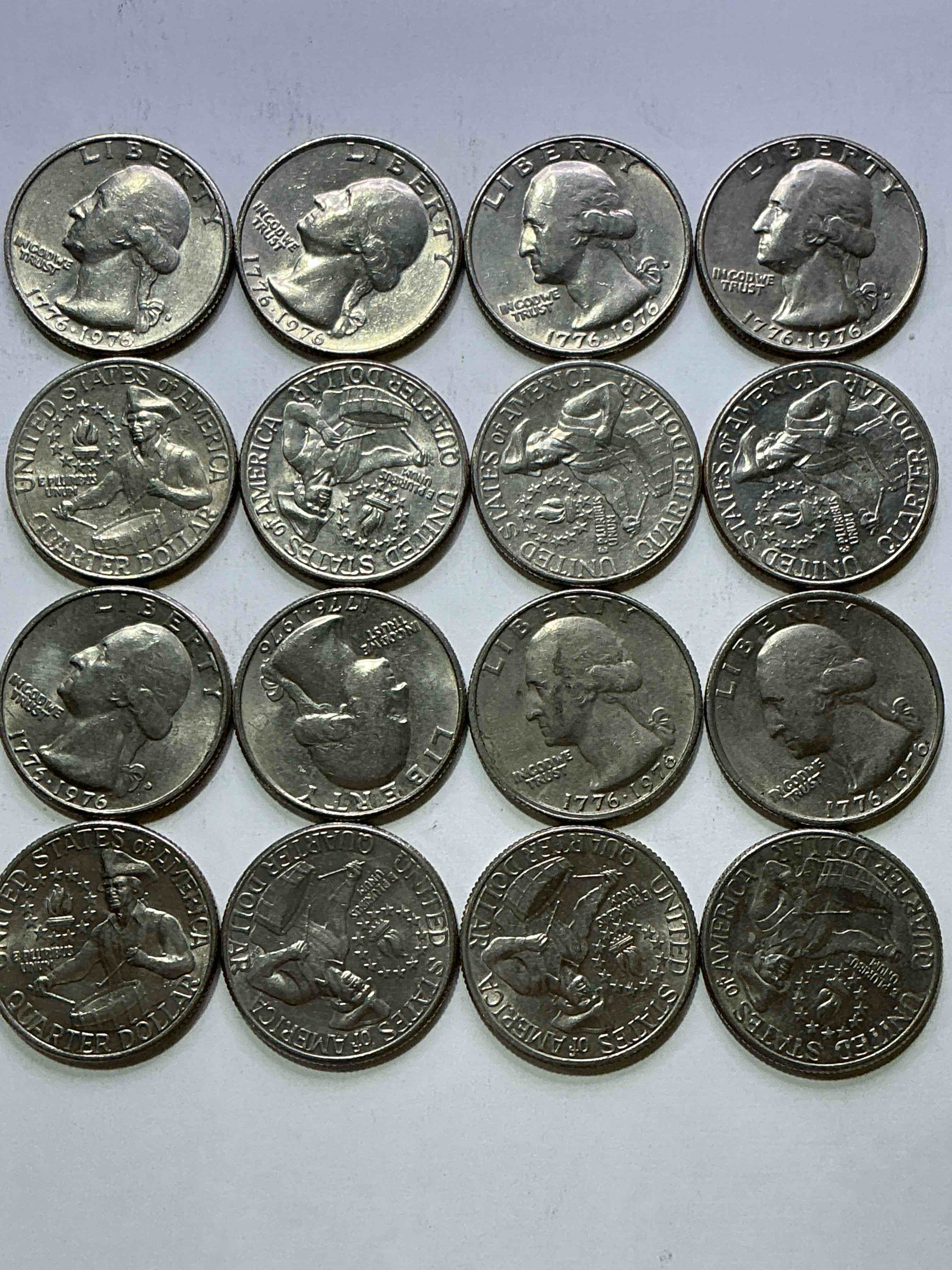 1976 Bicentennial Bliss! Quarters! In 1976 The U.S. Mint Produced Coins Celebrating The 200 Year Anniversary Of America. Up For Auction Are Awesome Examples Of Bicentennial Quarters Produced For This... The Infamous 200 Year Anniversary Edition! Highly Desirable For Collectors! Own Pieces Of History & Get Ready For America's 250 Year Anniversary Coming Soon!