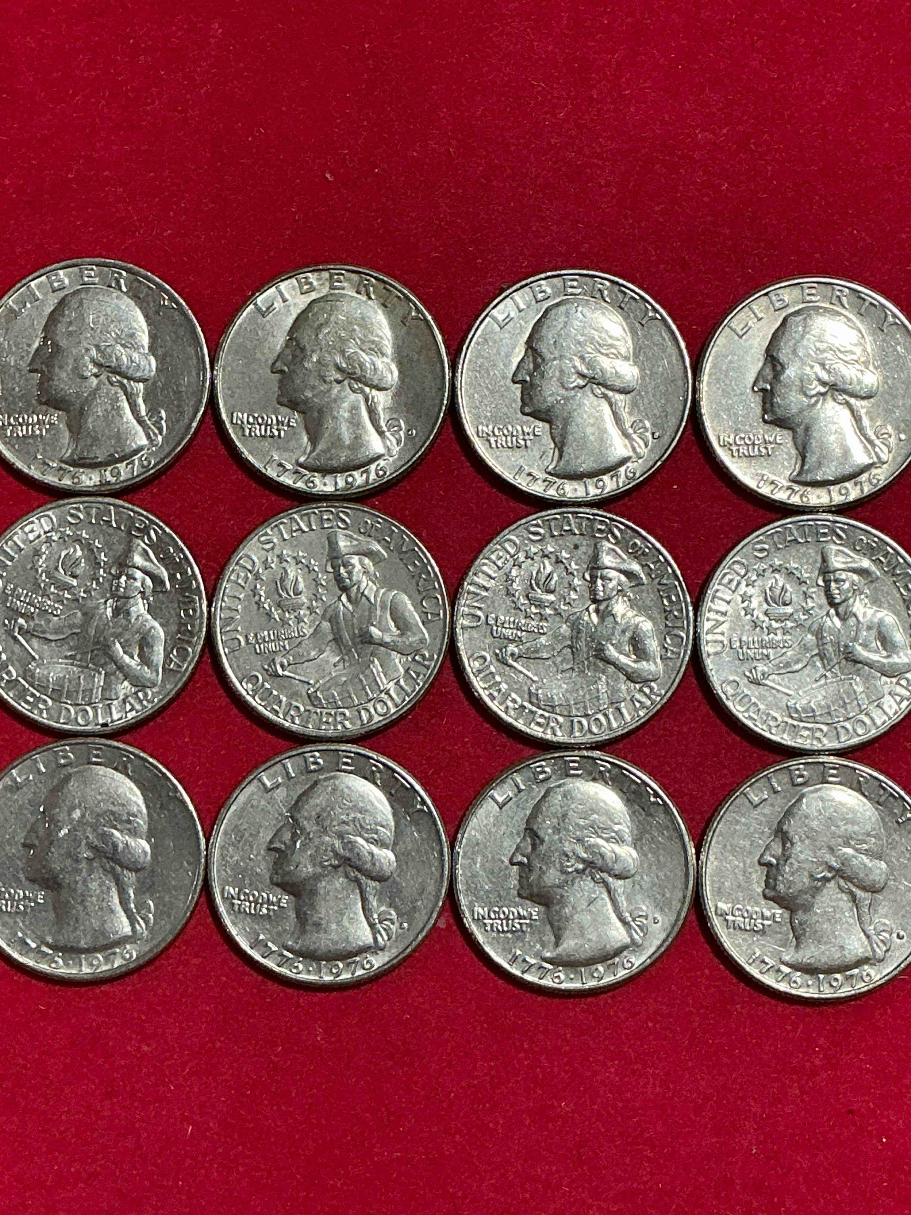 1976 bicentennial bliss! quarters! in 1976 the u.s. mint produced coins celebrating the 200 year anniversary of america. up for auction are awesome examples of bicentennial quarters produced for this... the infamous 200 year anniversary edition! highly desirable for collectors! own pieces of history & get ready for america's 250 year anniversary coming soon!