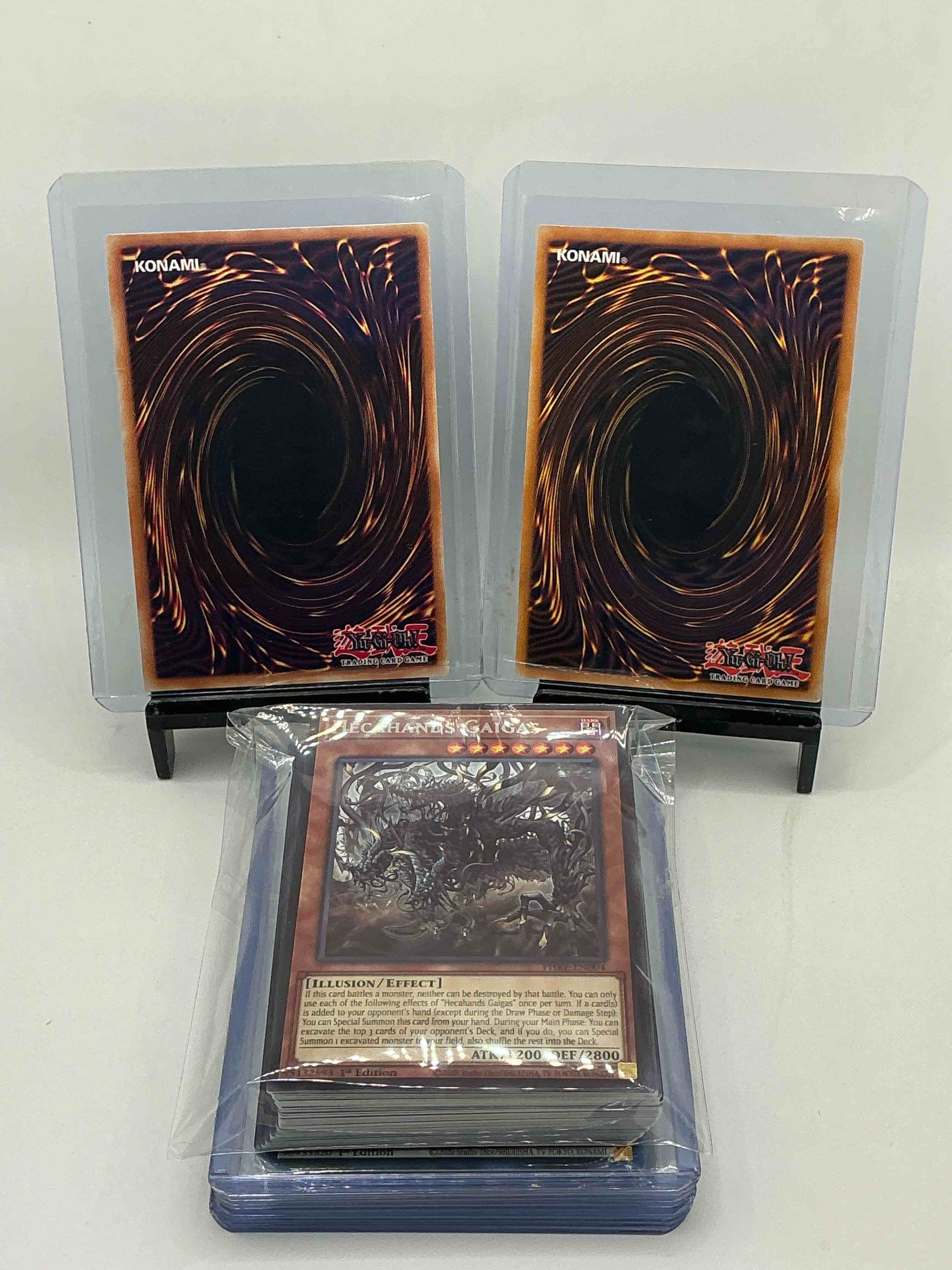 Condition photo showing New/Like New for yu-gi-oh 50 card lot! join the craze of yu-gi-oh with these awesome cards! this 50 card lot includes the big three yu-gi-oh category cards, monsters, spells & traps! this 50 card lot includes some of all three! wow! perfect time to start collecting!