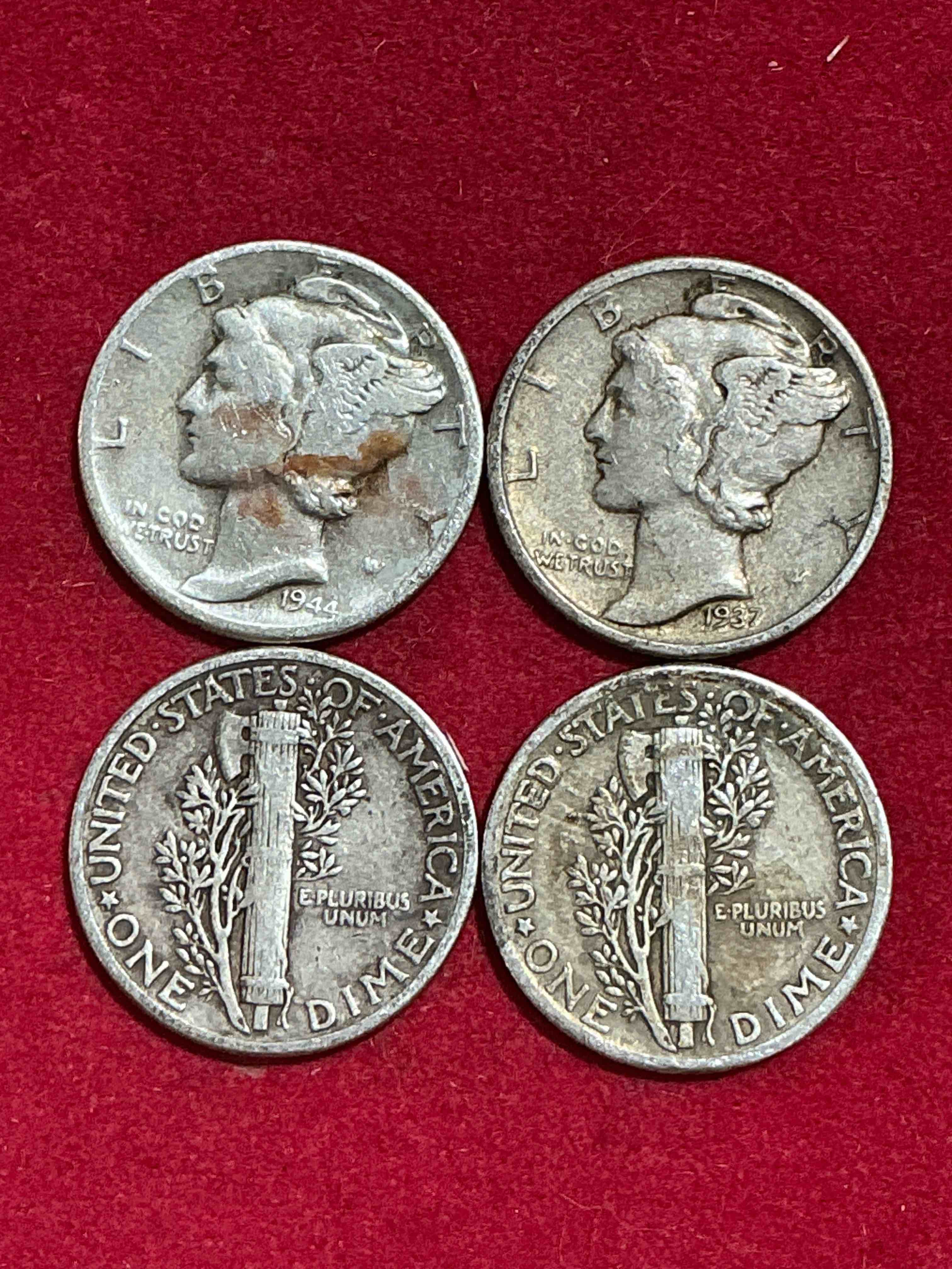 Condition photo showing Good Condition for antique u.s. pure fine silver mercury dimes! silver mercury dimes were minted from 1916-1945 & have become serious collector items! check out these awesome examples, all in nice, circulated condition with visible dates & varying years! rare to have visible dates! makes for a great investment in precious metals, mercury dimes are 90% pure fine silver! they don't make em' like this anymore!