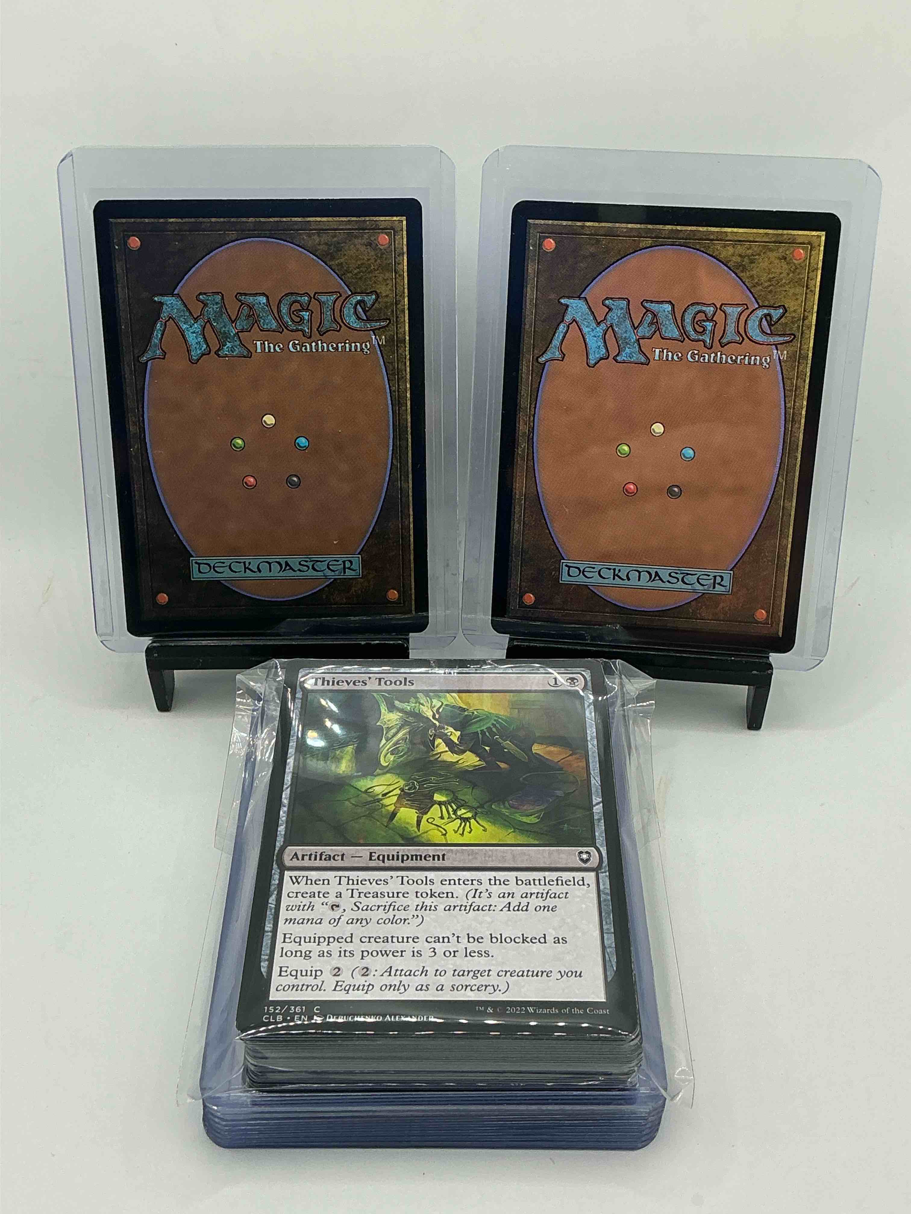 Condition photo showing New/Like New for magic the gathering 50 card lot! lot includes 10 rare or holo foil cards! all cards in excellent condition! a great way to join the mtg craze!