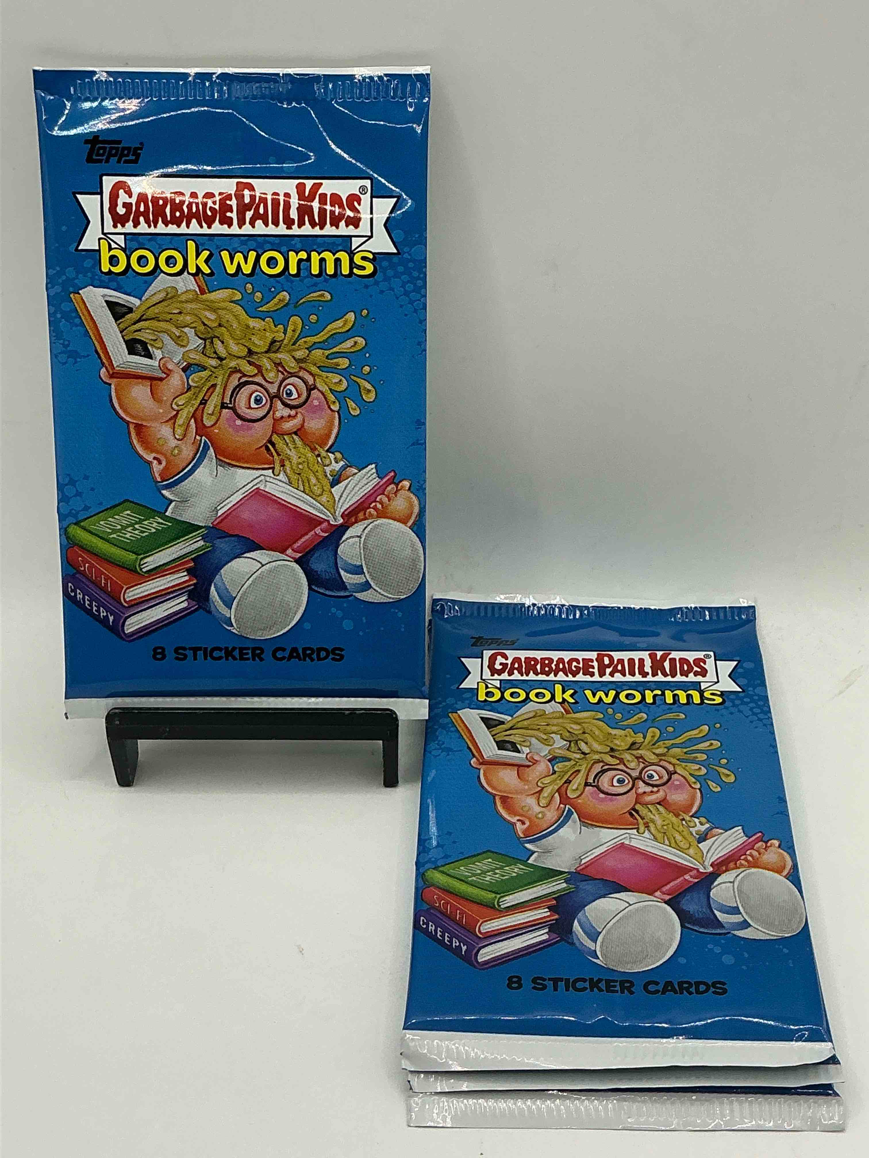 rare! garbage pail kids! 2022 unopened packs of rare collectible garbage pail kids cards! 8 sticker cards per pack & ultra cool!