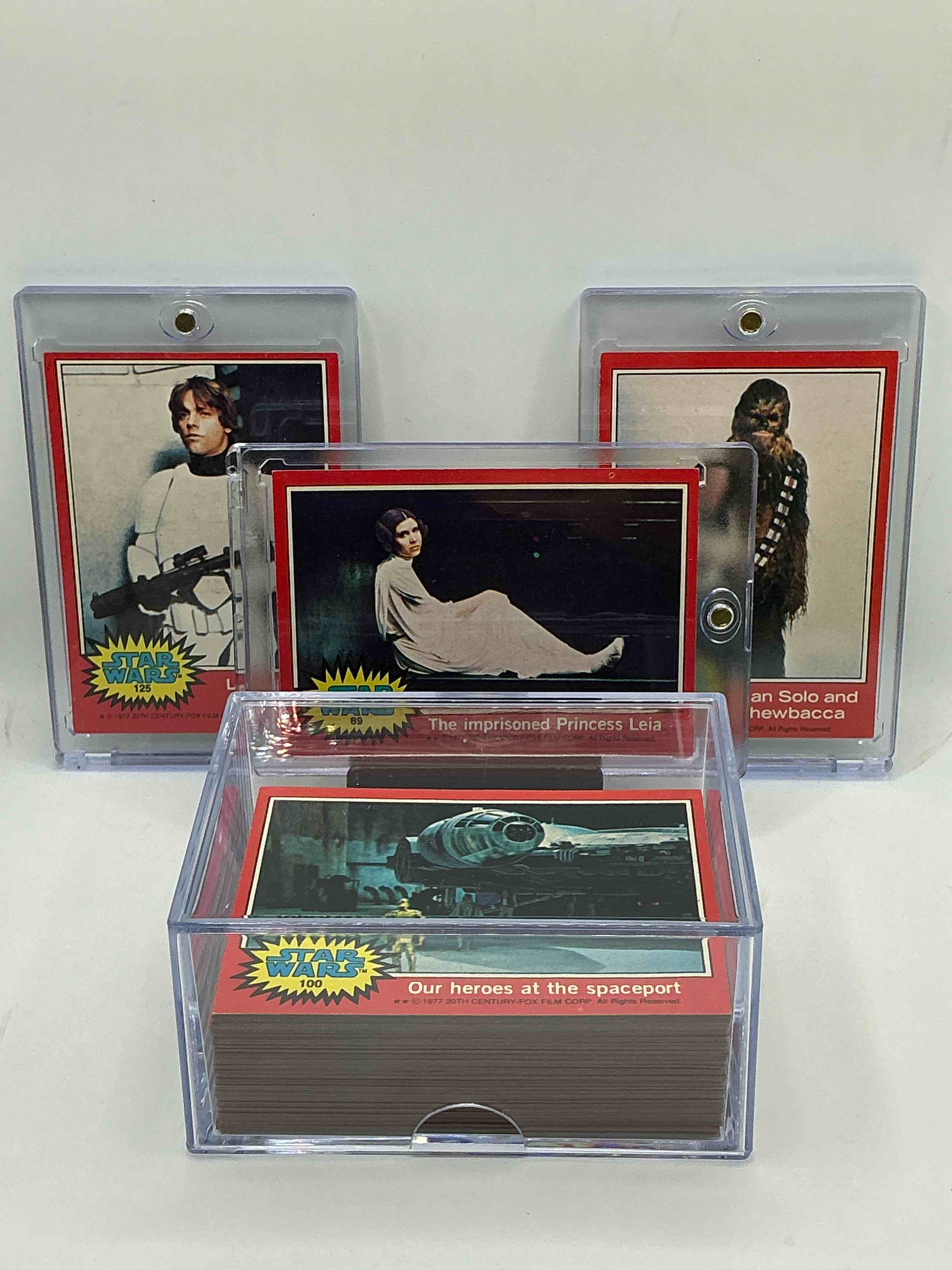 1977 star wars authentic original! complete 1977 star wars movie card set, series two red, all 66 cards included. cards in good to fine condition. an amazing way to get a very hard to find, genuine 1977 star wars series two complete card set!