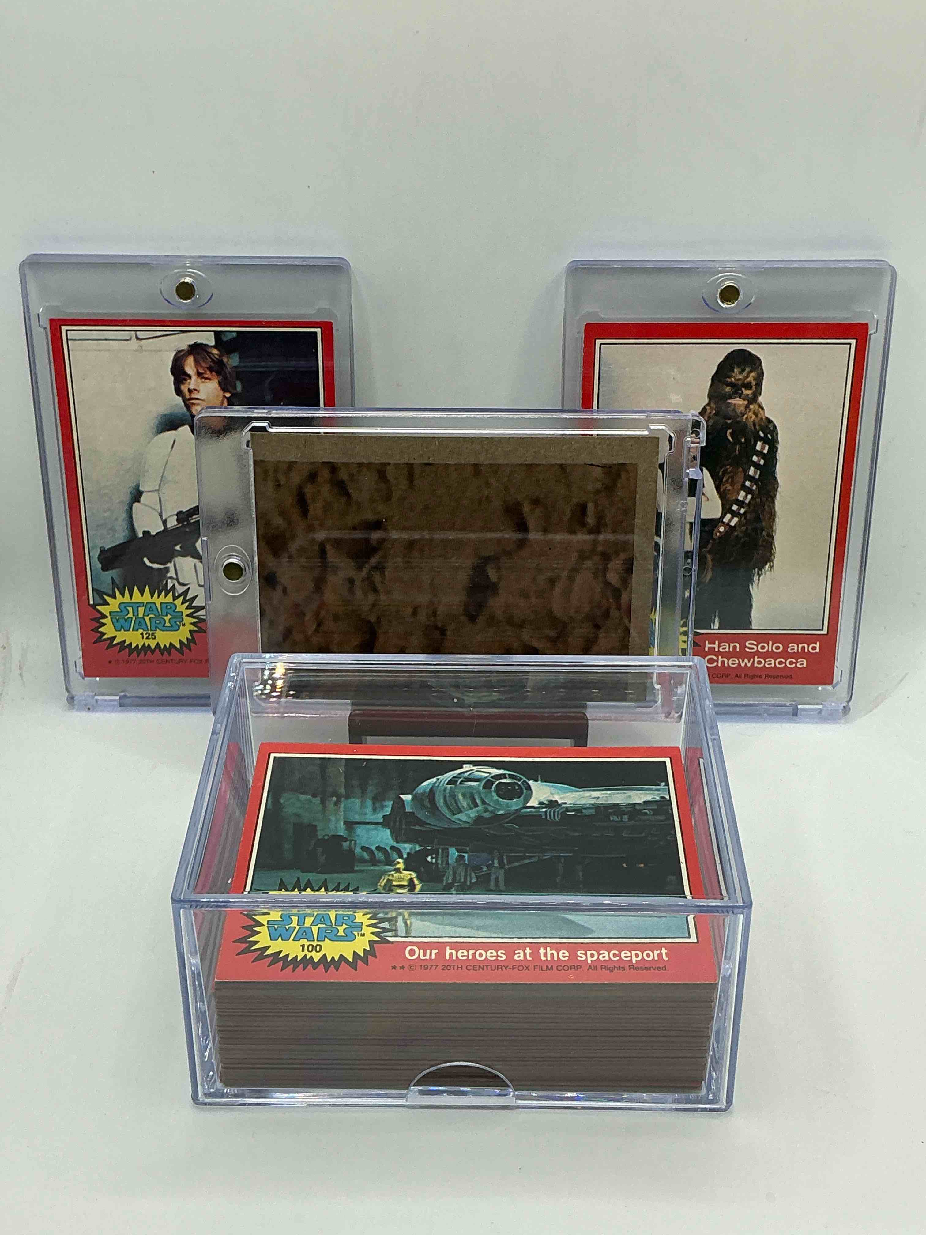 Condition photo showing New/Like New for 1977 star wars authentic original! complete 1977 star wars movie card set, series two red, all 66 cards included. cards in good to fine condition. an amazing way to get a very hard to find, genuine 1977 star wars series two complete card set!