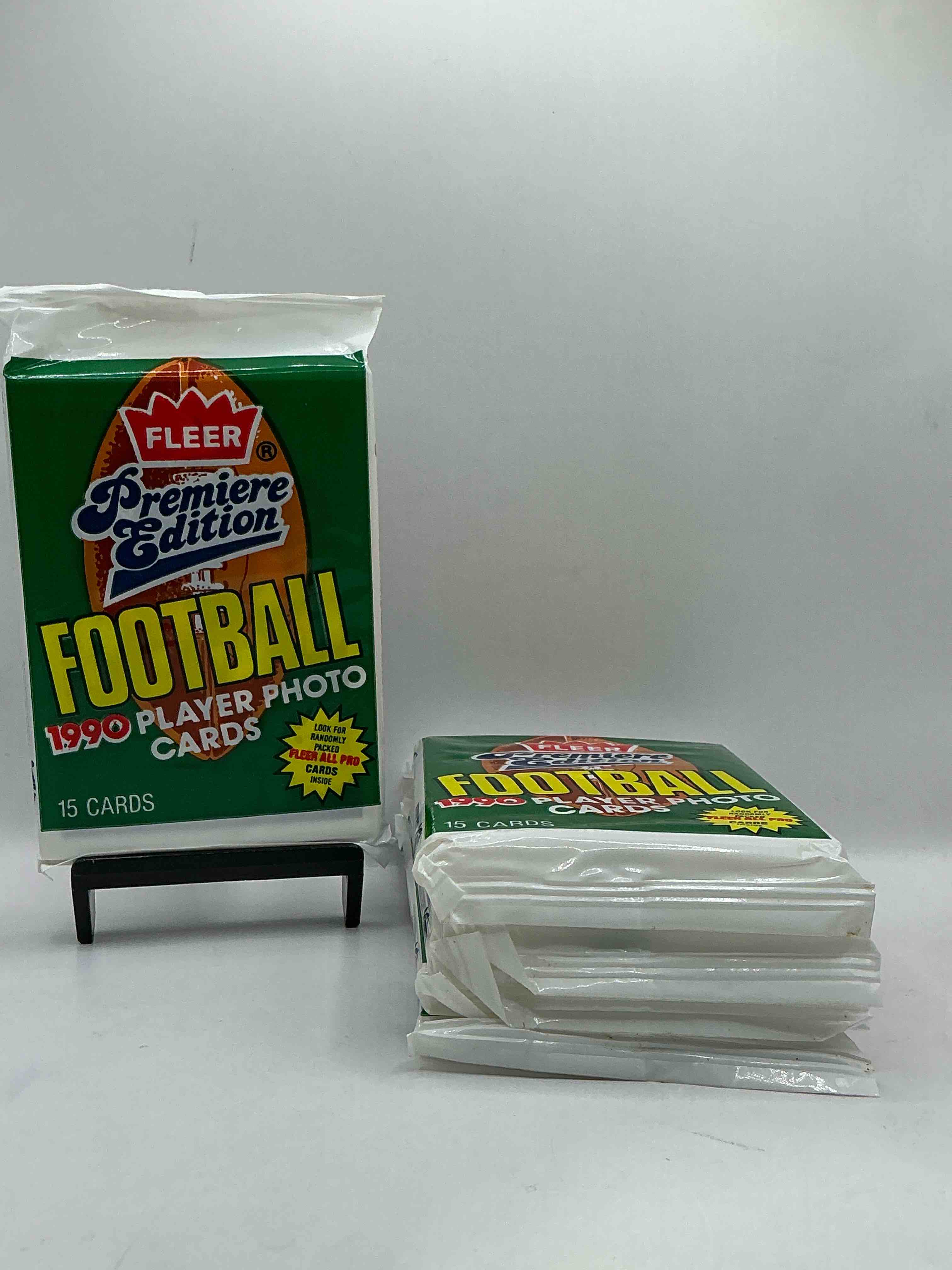 awesome premiere edition sports cards! emmitt smith rookie year! 1990 fleer premiere edition unopened packs direct from original box! search for emmitt smith rookies!
