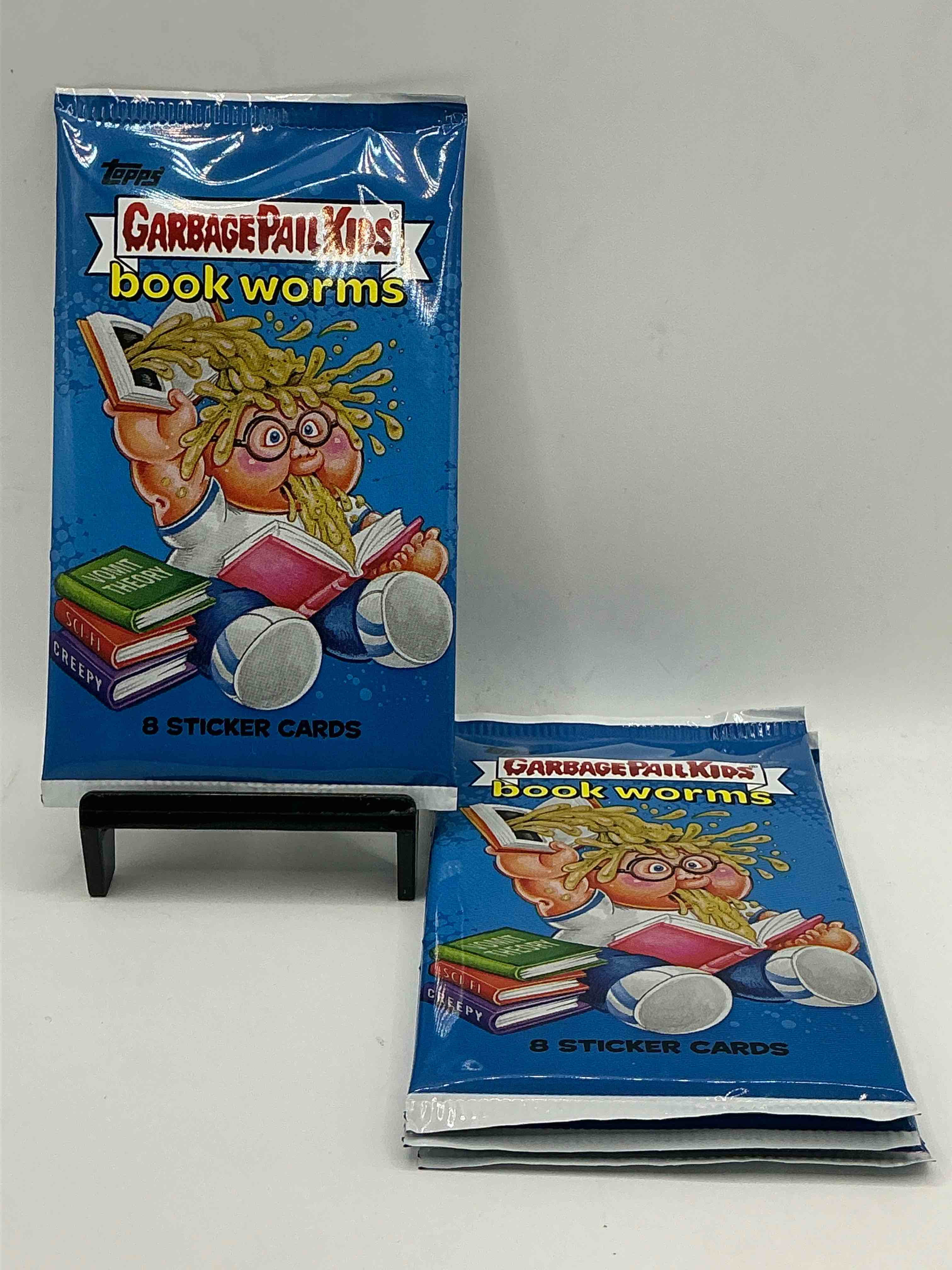 rare! garbage pail kids! 2022 unopened packs of rare collectible garbage pail kids cards! 8 sticker cards per pack & ultra cool!