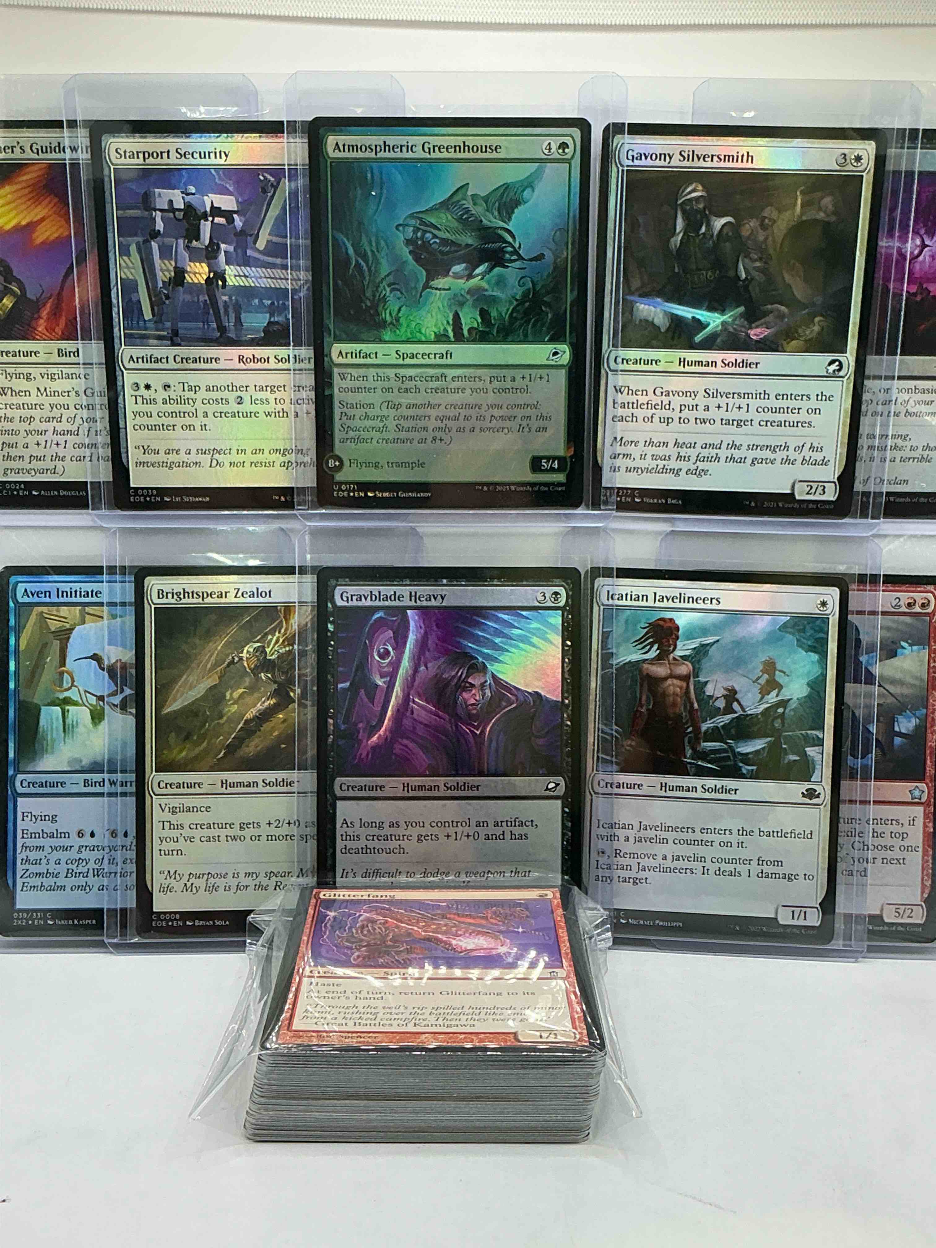 Condition photo showing New/Like New for magic the gathering 50 card lot! lot includes 10 rare or holo foil cards! all cards in excellent condition! a great way to join the mtg craze!