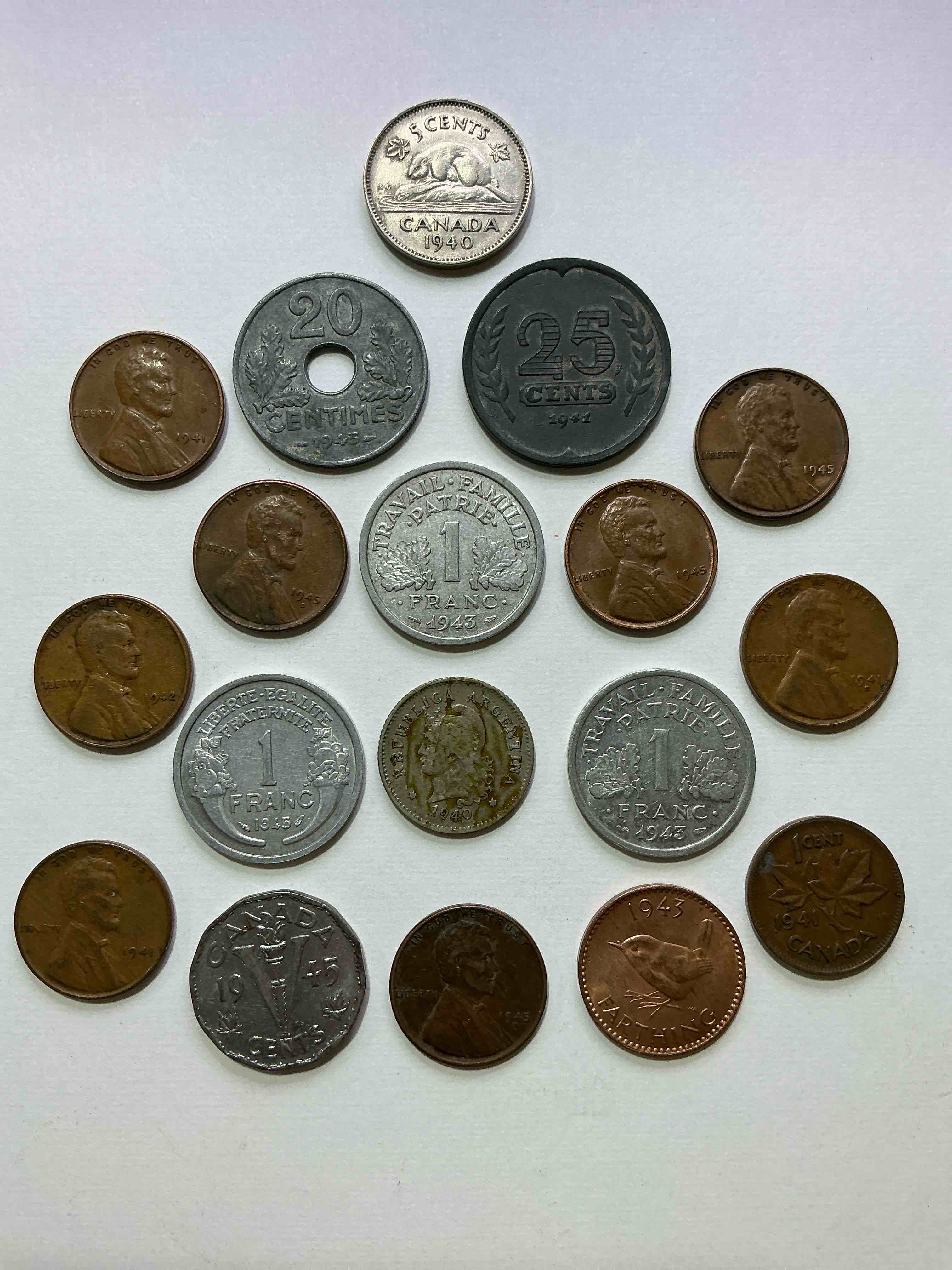 world war two buffs rejoice! up for auction is an awesome collection of world war ii era coins (1939-1945) from around the world! really hard to collect & find in one place! really cool pieces of history!