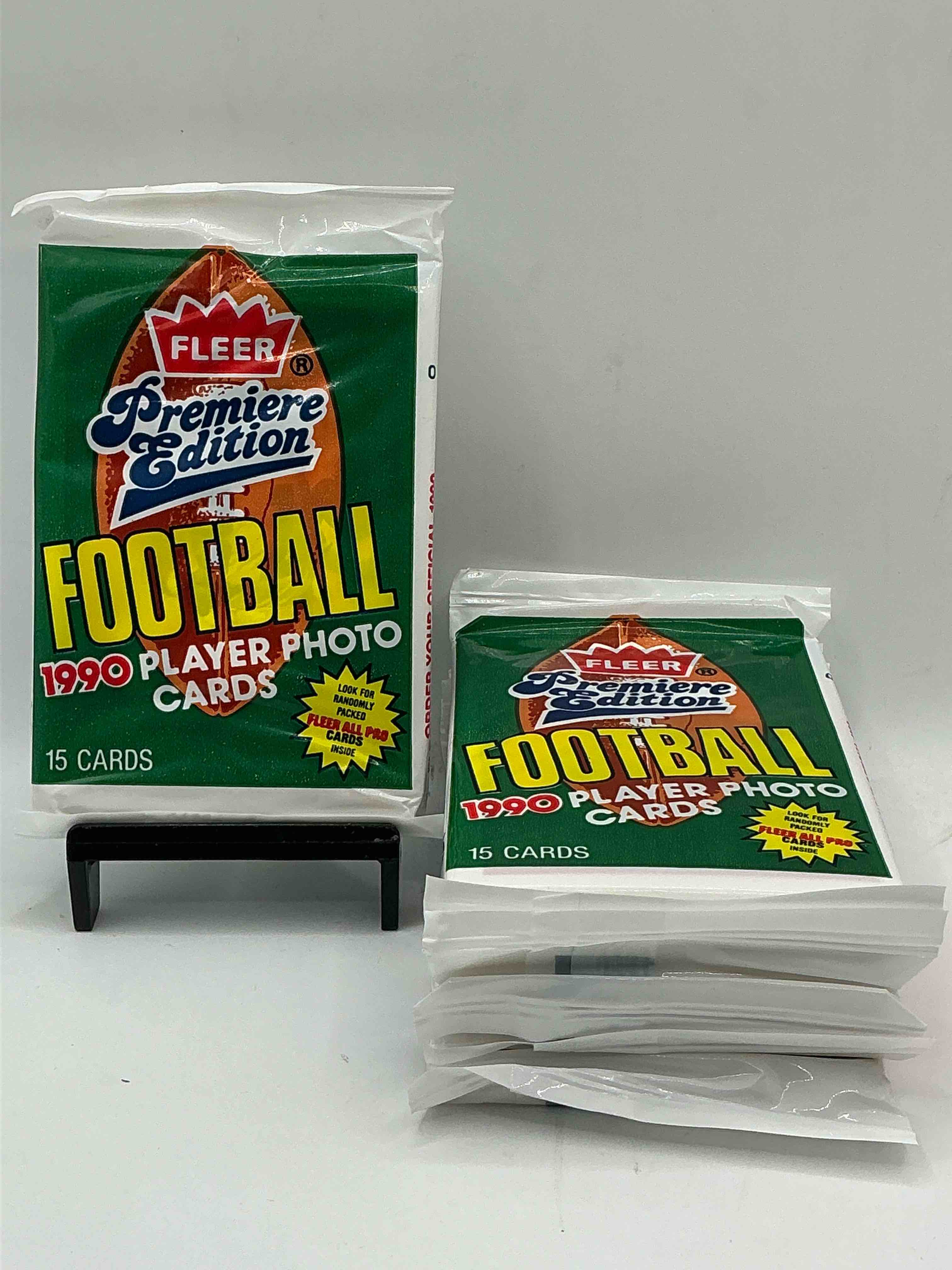 awesome premiere edition sports cards! emmitt smith rookie year! 1990 fleer premiere edition unopened packs direct from original box! search for emmitt smith rookies!