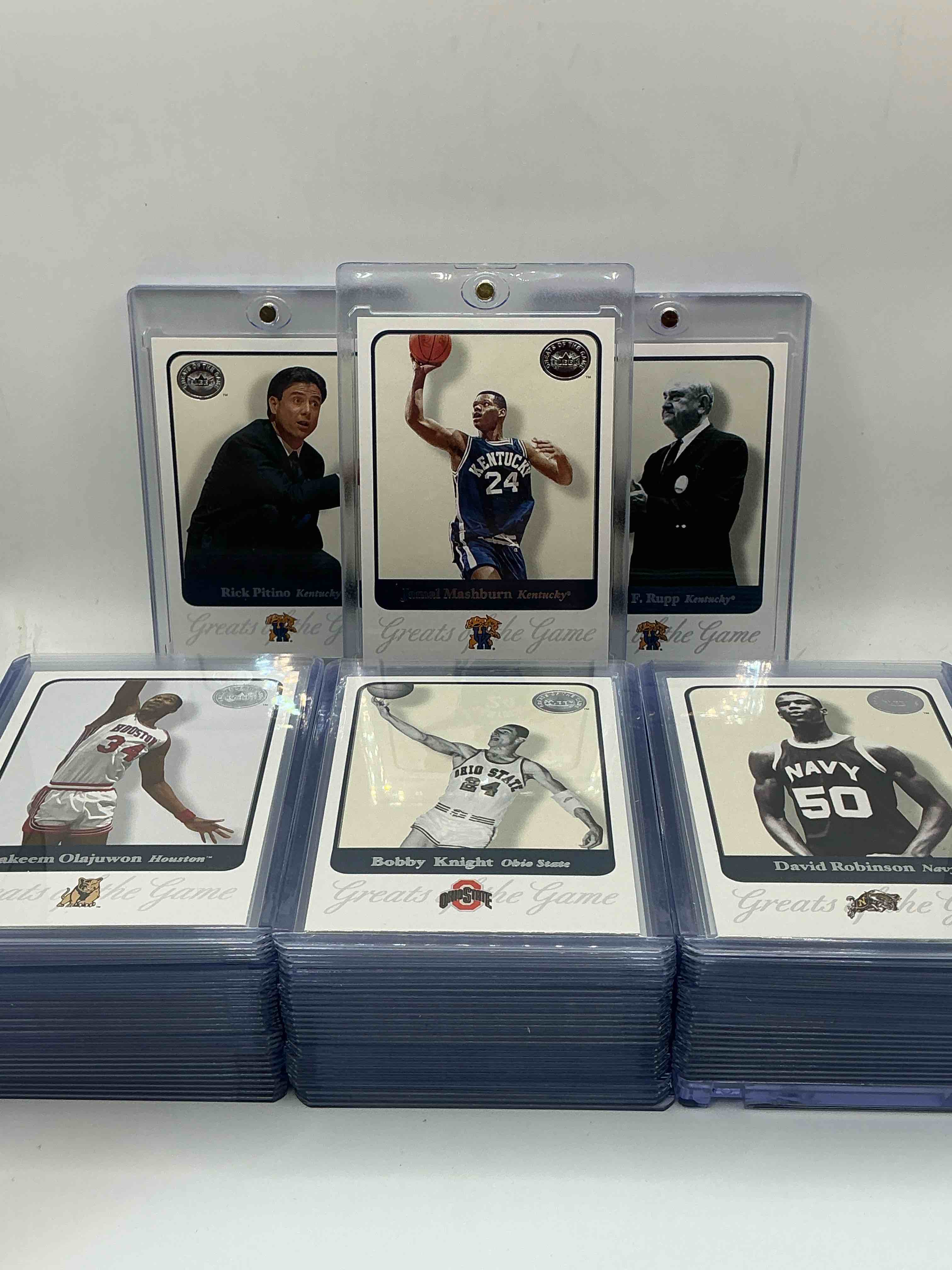 Ultra Rare Basketball!  2001 Fleer/Skybox “Greats Of The Game” Complete 84 Card Set, Excellent Condition!  All Cards Sleeved In Protective Cases!  This Rare Set Includes The Greatest College Players Of All Time, Men & Women!  A Serious Collectors Item Almost Impossible To Find Complete & In This Great Condition!  