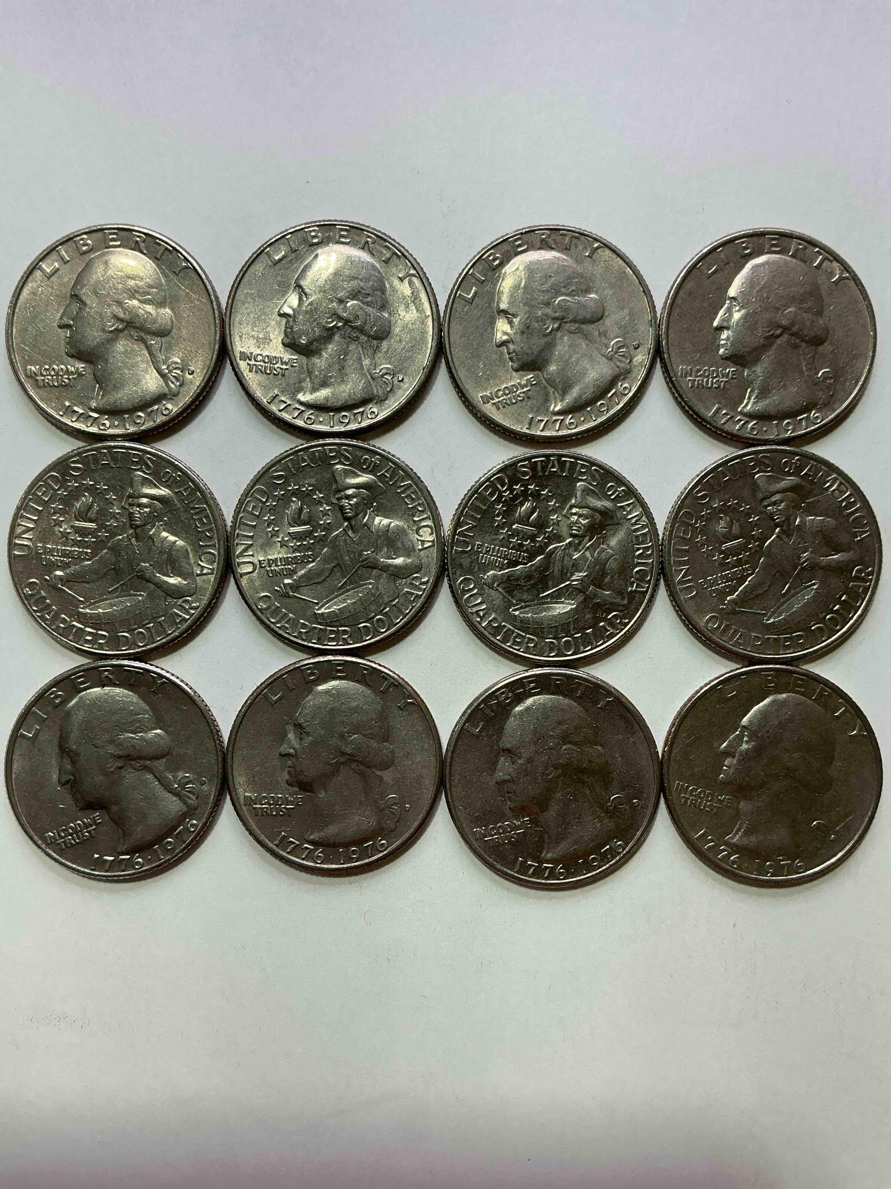 1976 bicentennial bliss! quarters! in 1976 the u.s. mint produced coins celebrating the 200 year anniversary of america. up for auction are awesome examples of bicentennial quarters produced for this... the infamous 200 year anniversary edition! highly desirable for collectors! own pieces of history & get ready for america's 250 year anniversary coming soon!