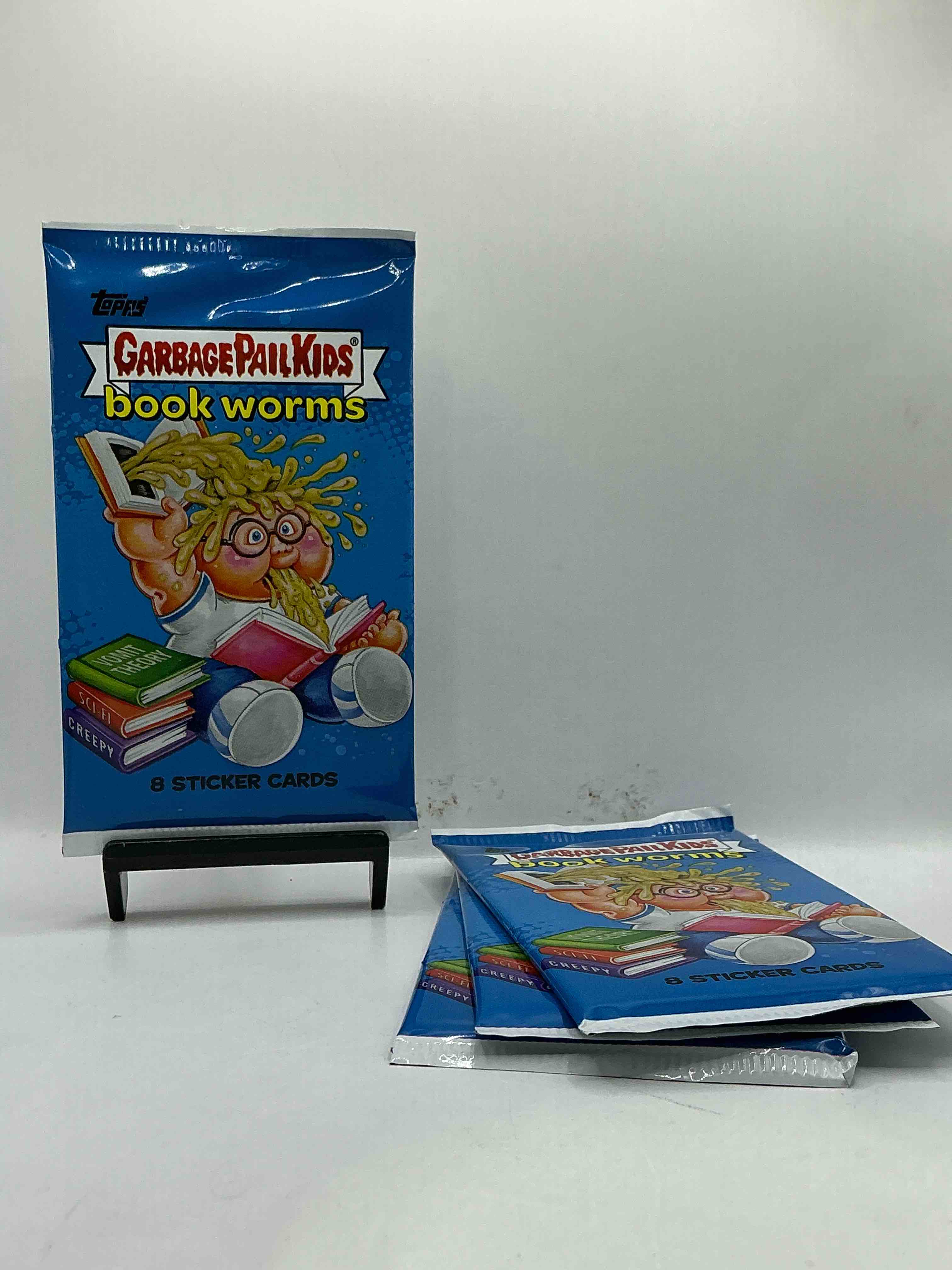 rare! garbage pail kids! 2022 unopened packs of rare collectible garbage pail kids cards! 8 sticker cards per pack & ultra cool!