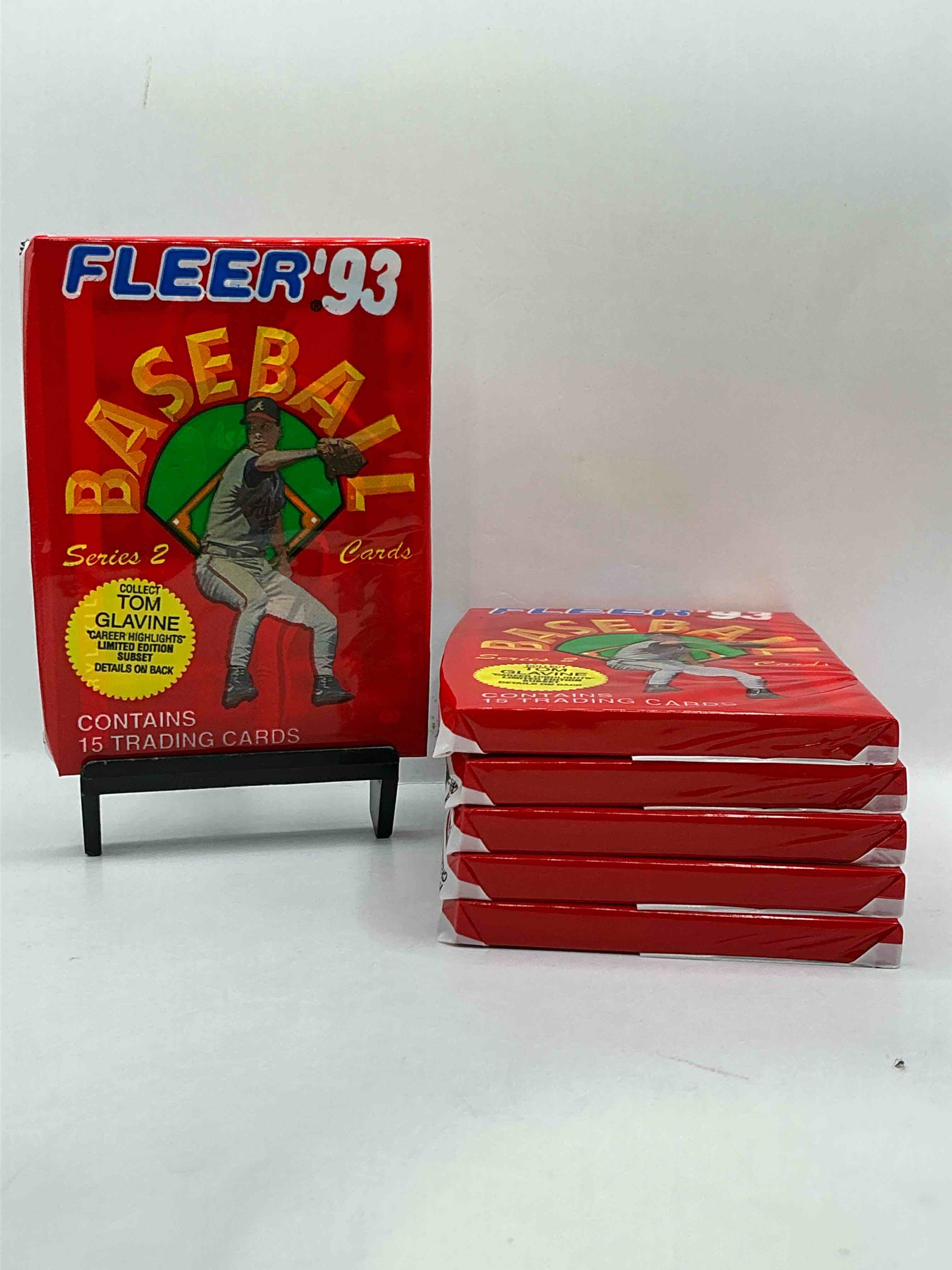 1993 fleer series ii baseball unopened baseball card packs, direct from original sealed retail case! search for valuable rookie cards, chipper jones & mike piazza, early ken griffey jr. & so much more!
