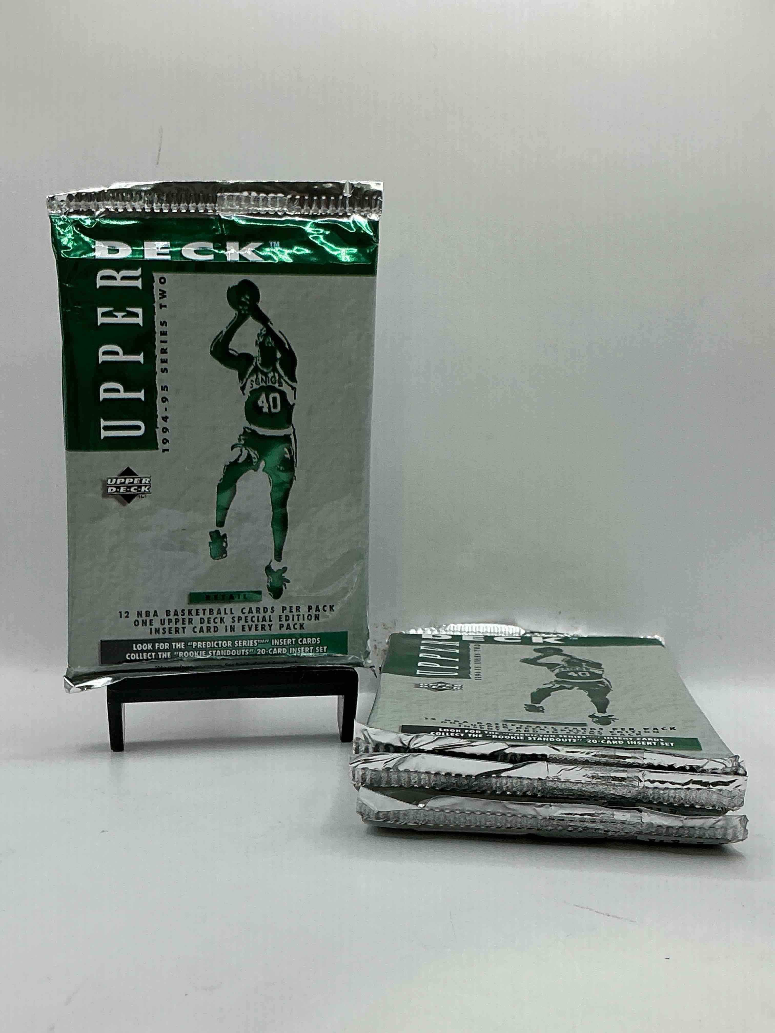 michael jordan!? wow... super rare 1994-95 upper deck basketball packs, direct from original box! search for awesome cards, michael jordan then & now card, grant hill rookie card, jason kidd rookie card, jalen rose rookie card & so much more!