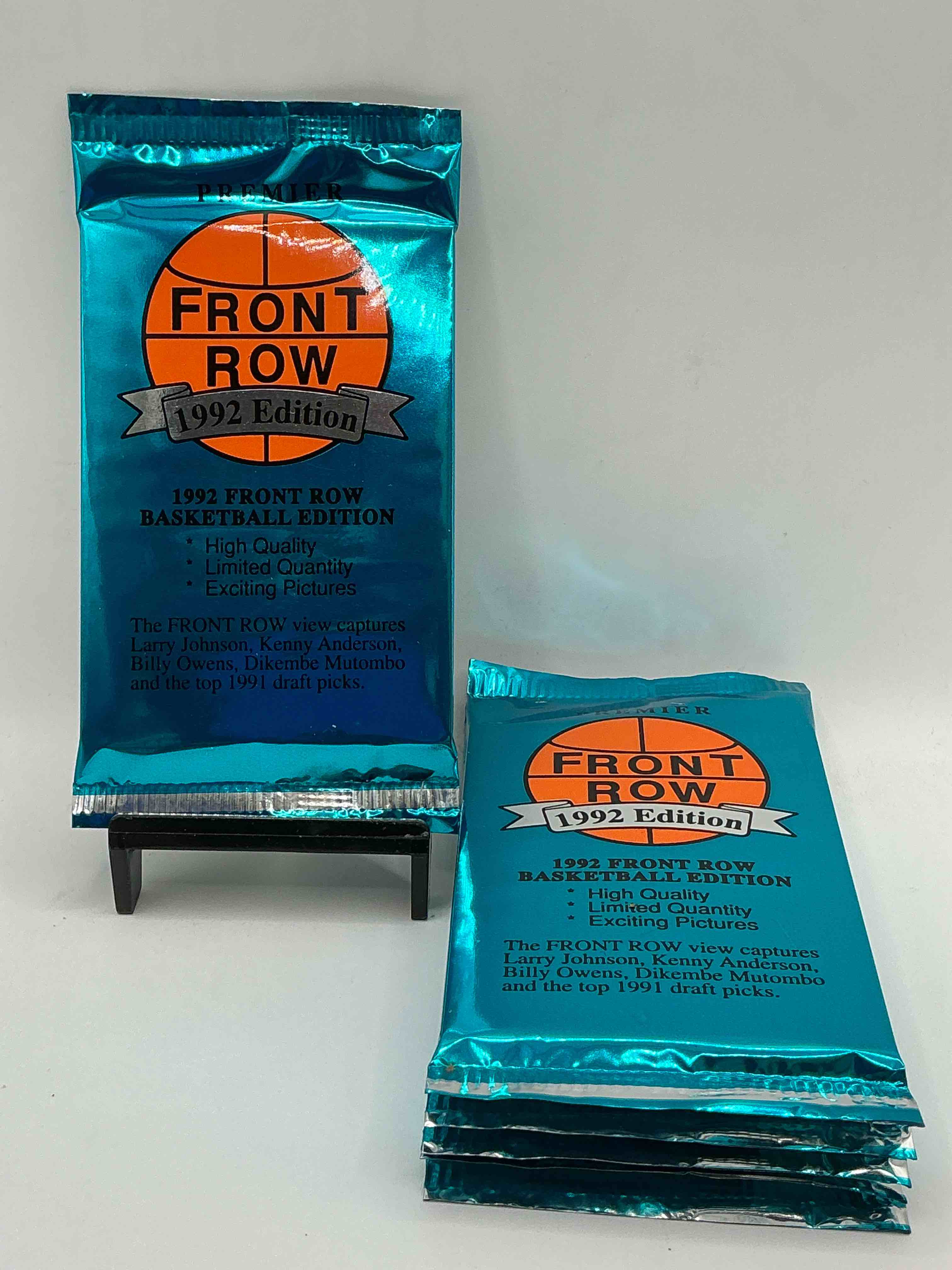 1992  Rarity! Here's Something You've Probably NEVER Seen! 1992 Front Row College Basketball / NBA Unopened Sealed Packs, Direct From Sealed Original Retail Case! Includes Randomly Inserted Rare Autograph Cards! Front Row Was The "Original" College Jersey Card Packs Back In The Day & Has Long Been Defunct. These Cards Are Becoming Serious Collector Items Due To Their Scarcity. These Things Are Serious Retro! Own Some Great Sports Card History & Something You'l Rarely See Again!