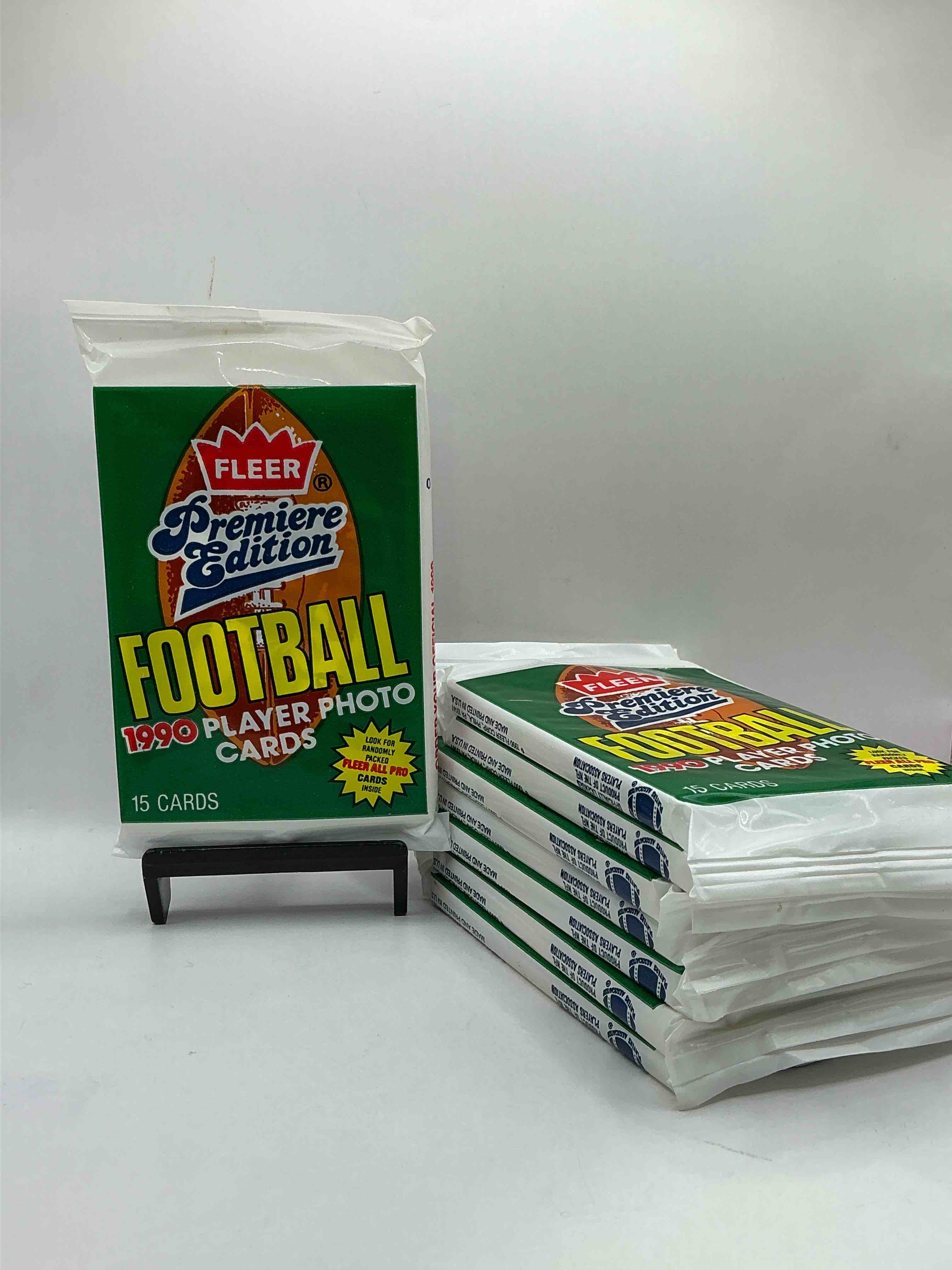 awesome premiere edition sports cards! emmitt smith rookie year! 1990 fleer premiere edition unopened packs direct from original box! search for emmitt smith rookies!