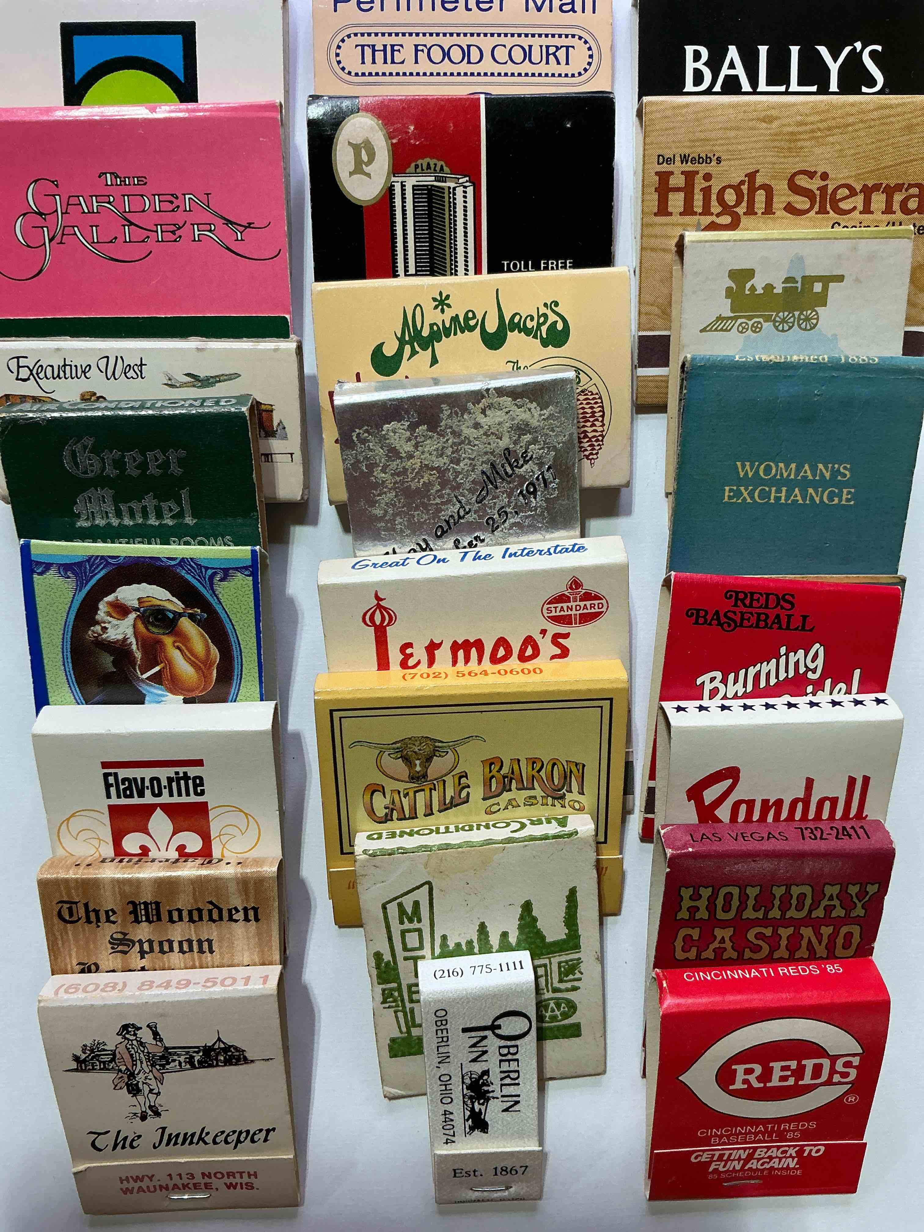 Condition photo showing Good Condition for vintage matchbooks! a crazy hard to collect collection of matchbooks from all over, many from places that no longer exist! collection spans decades & decades! most books are complete with all matches! one of a kind collection! all original & impossible to find anywhere else!
