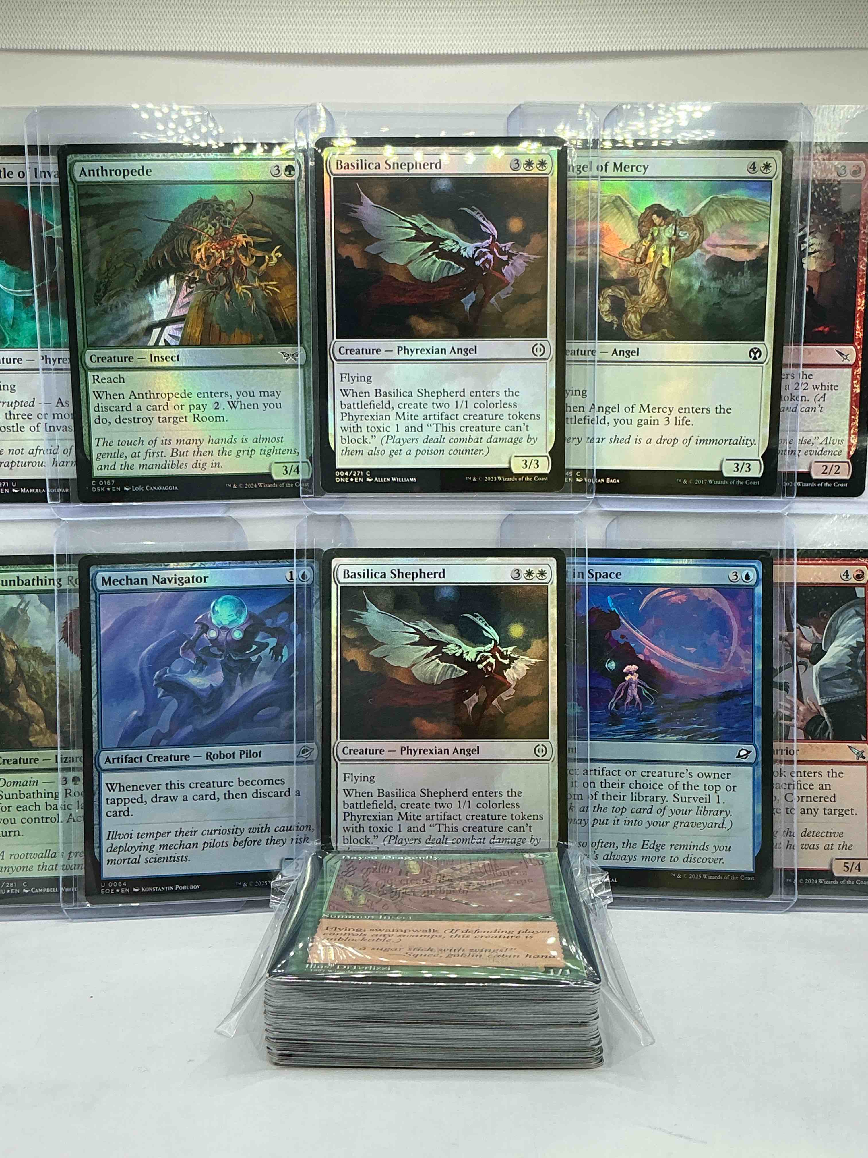 Condition photo showing New/Like New for magic the gathering 50 card lot! lot includes 10 rare or holo foil cards! all cards in excellent condition! a great way to join the mtg craze!