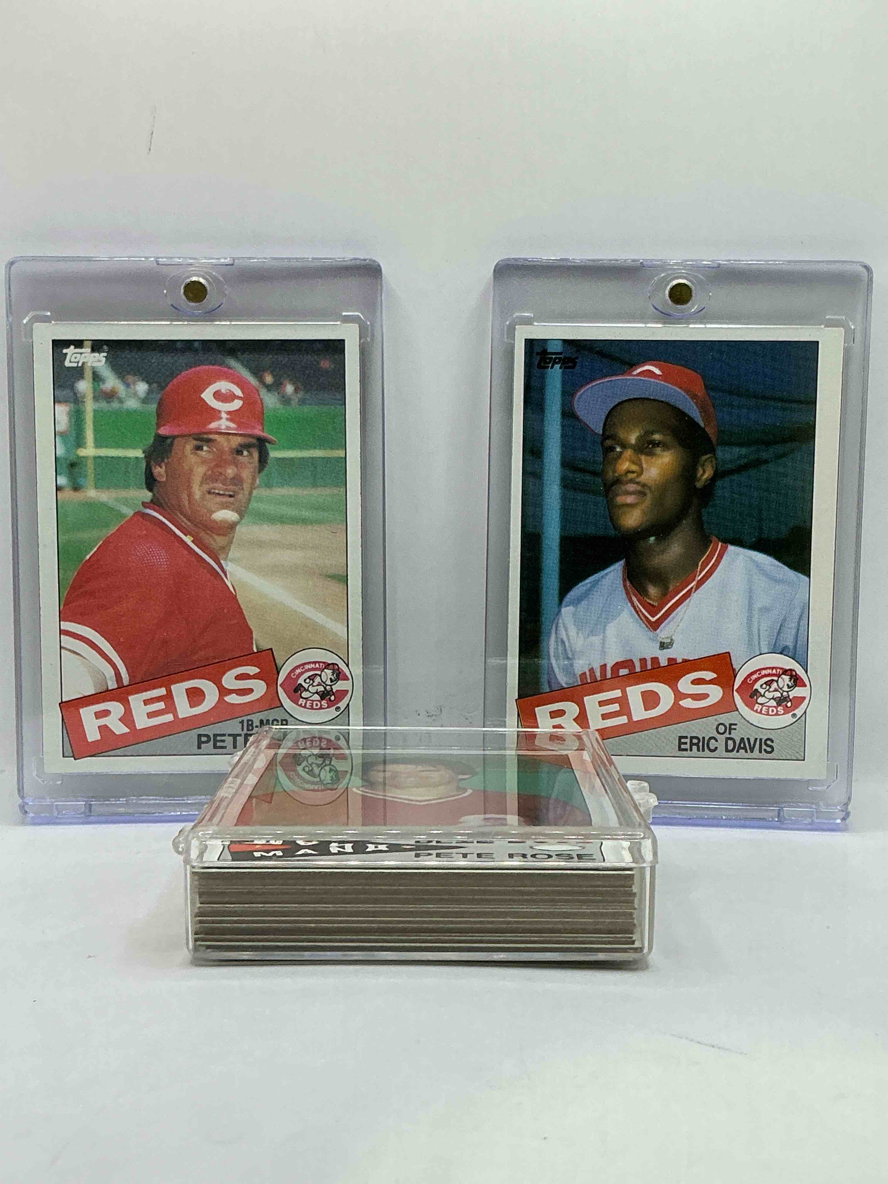 1985 topps baseball reds complete set! 28 card reds set, including pete rose card! legends like pete rose, eric davis, tony perez & so many more!