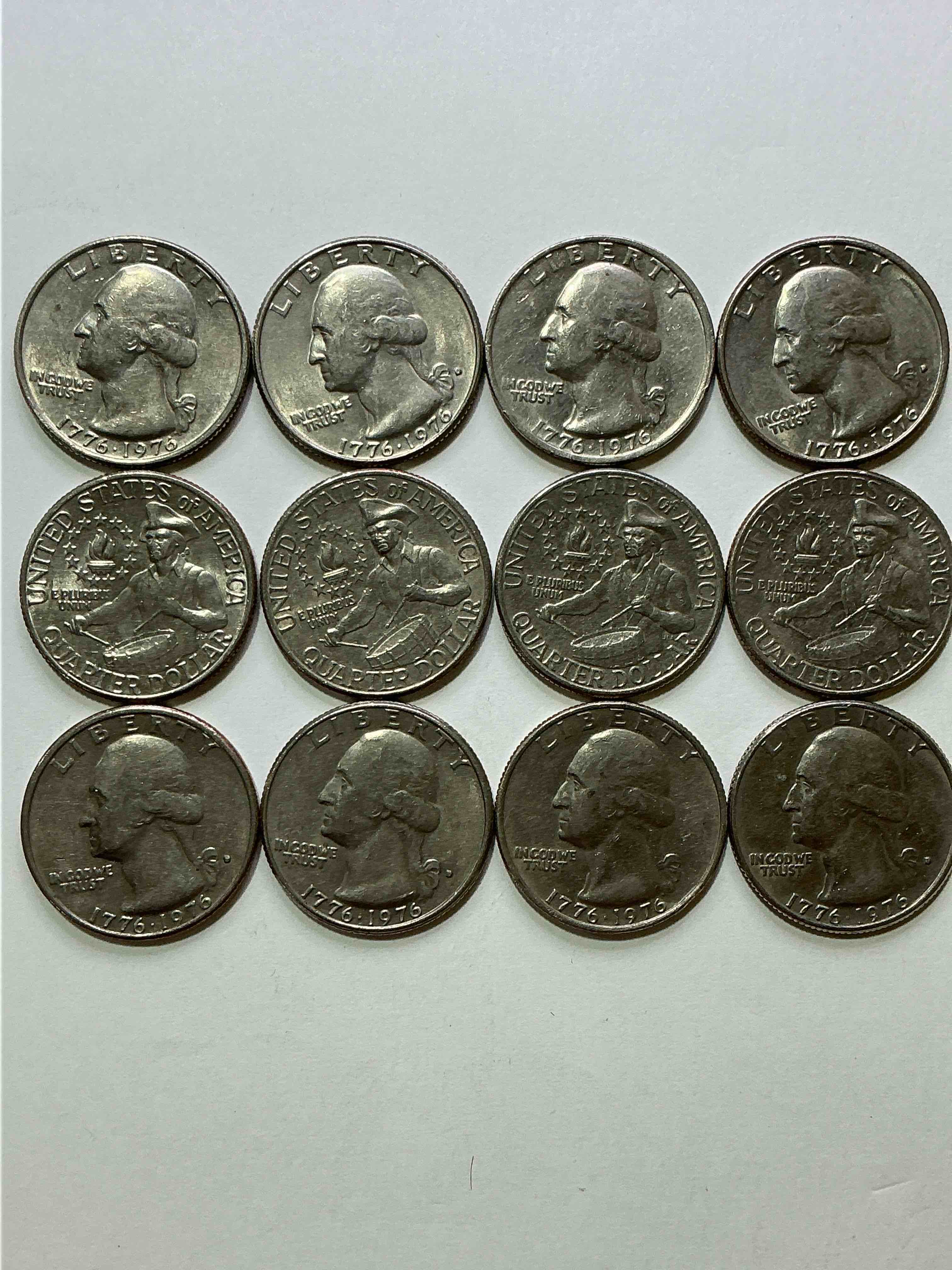 1976 bicentennial bliss! in 1976 the u.s. mint produced coins celebrating the 200 year anniversary of america. up for auction are awesome examples of quarters produced for this... the infamous 200 year anniversary edition! highly desirable for collectors! own pieces of history & get ready for america's 250 year anniversary coming soon!