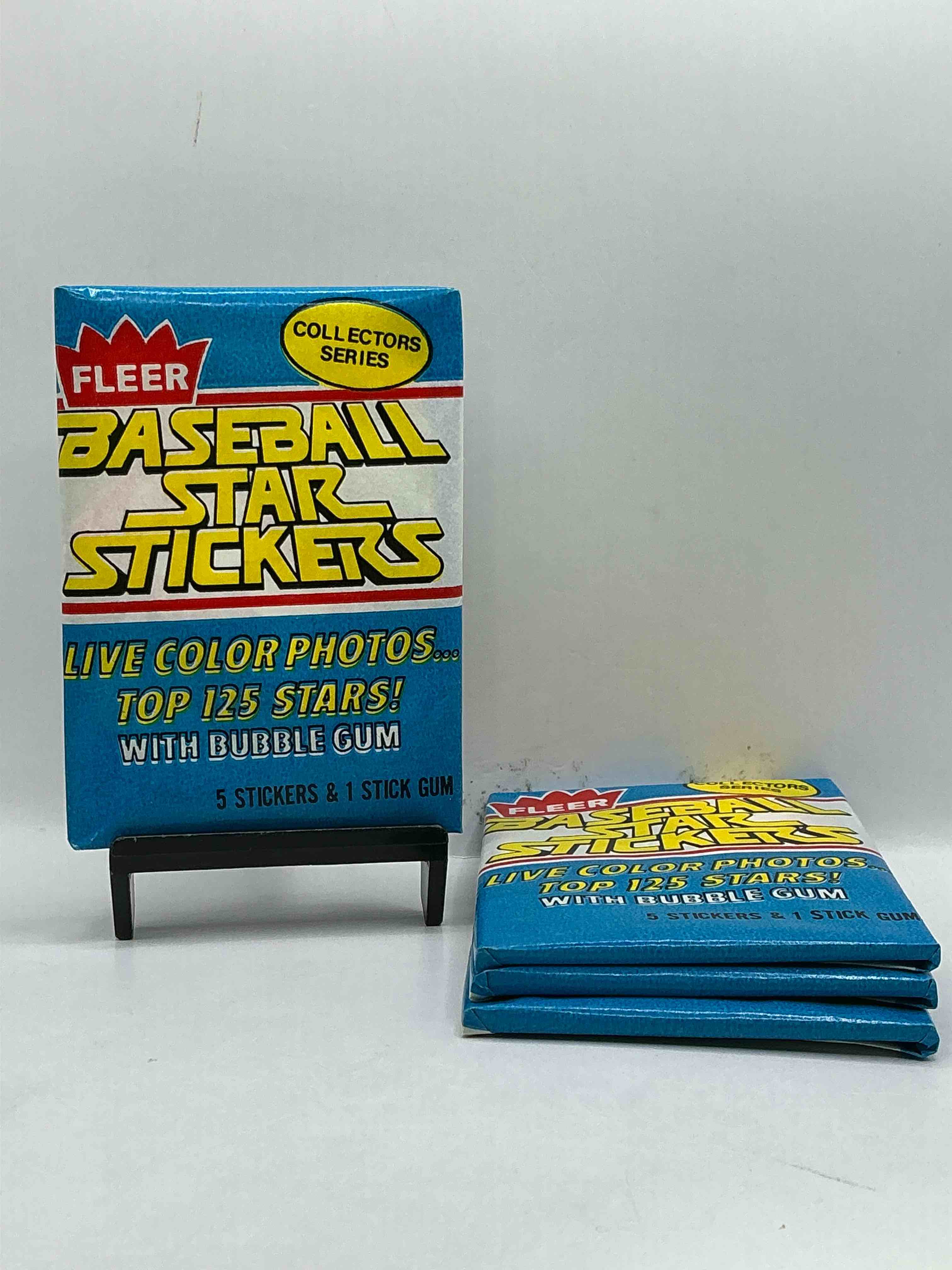 1981 baseball history!  rare 1981 fleer baseball sticker wax packs, sealed & unopened direct from original retail case!  a serious, rare baseball collectible!  