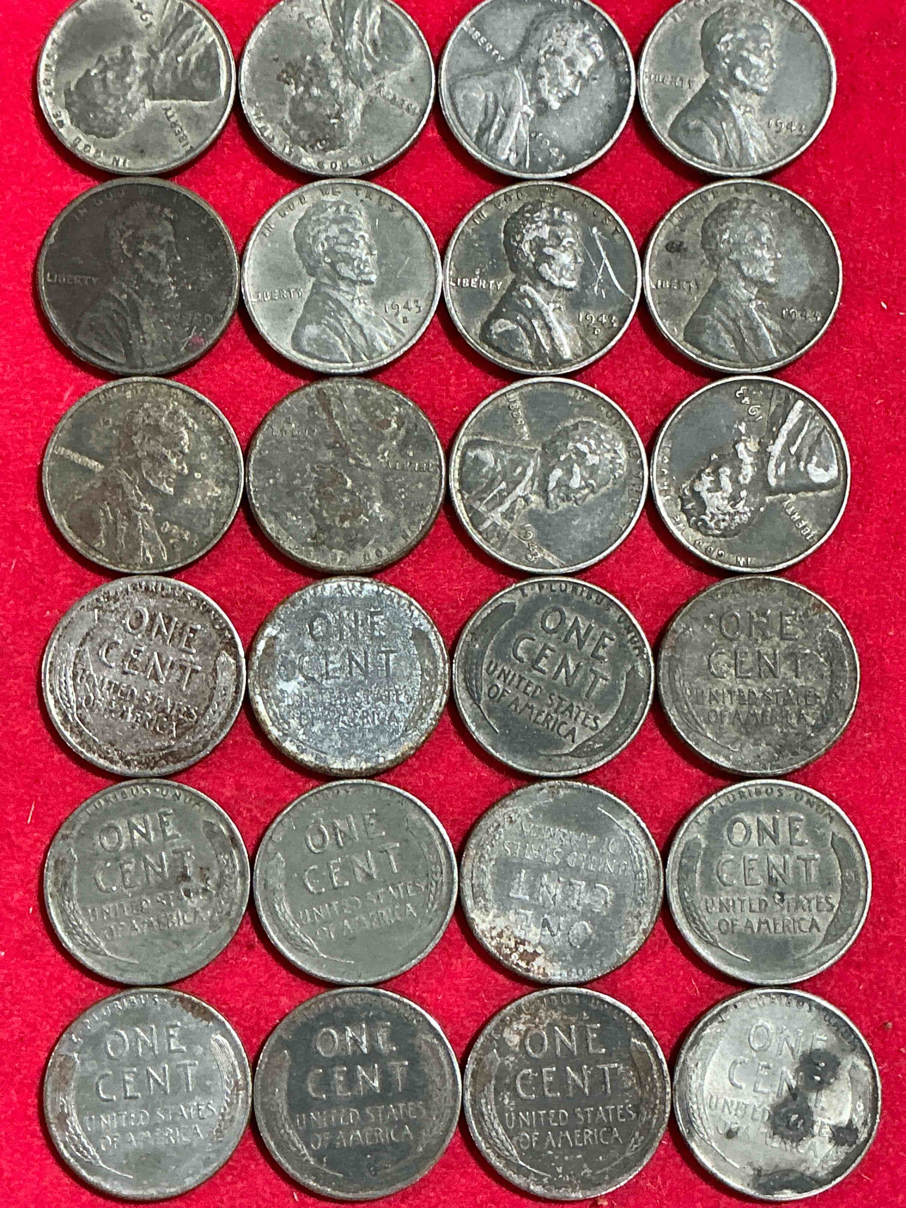 Condition photo showing Good Condition for 1943 world war il history! did you know that in 1943 copper was so valuable for making ammunition that the u.s. treasury made pennies out of steel?! 1943 steel pennies have become valuable, rare collector items! up for auction are rare wwii steel pennies appearing circulated. own pieces of world war ii history that are an awesome investment!
