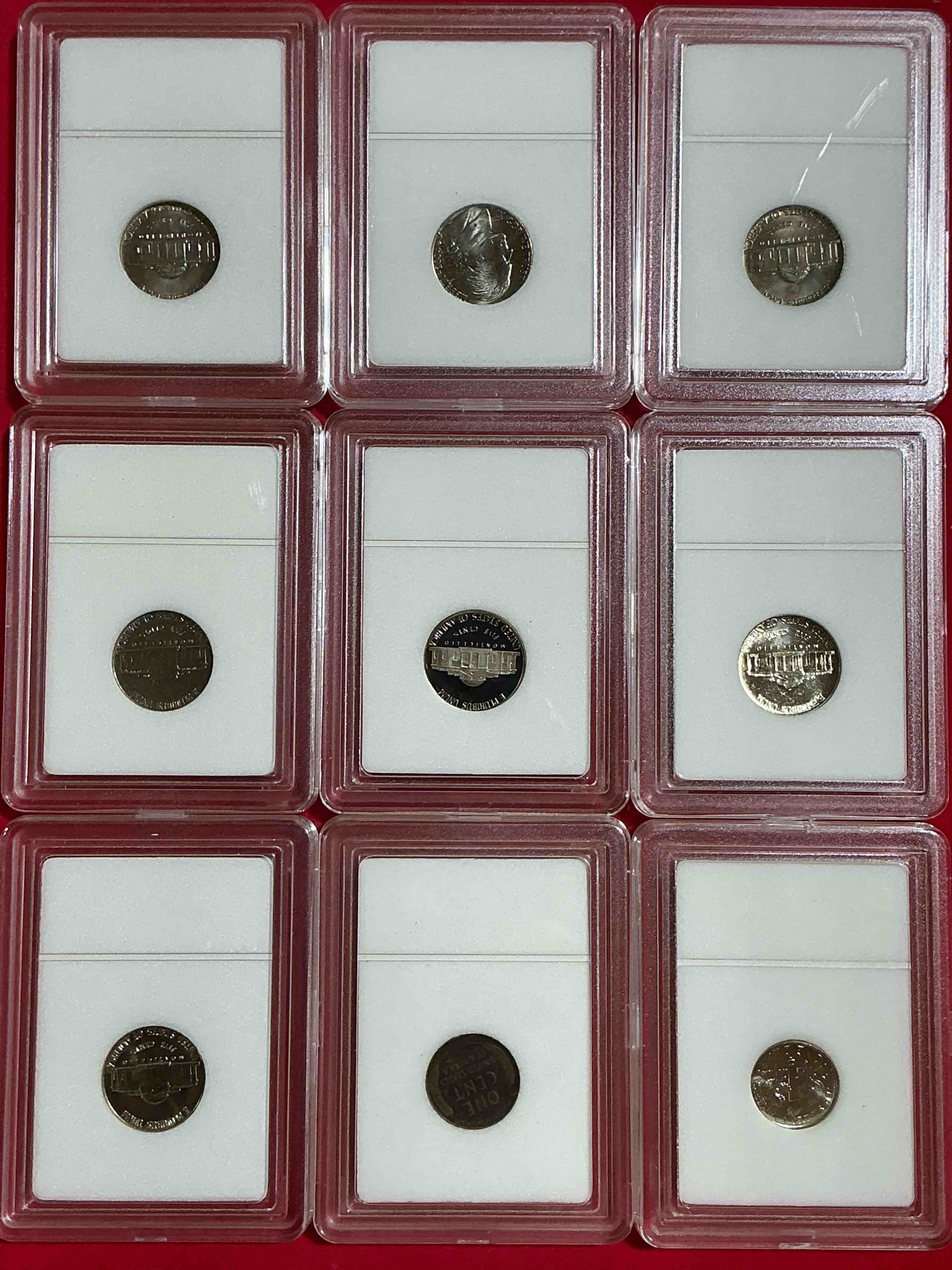 Condition photo showing Good Condition for collector's dream! 9 different rare, slabbed u.s. collector coins in certified/catalogued protective slab cases! a great way to build an incredible collection of protected, rare u.s. coins! great for the coin fan & collector!