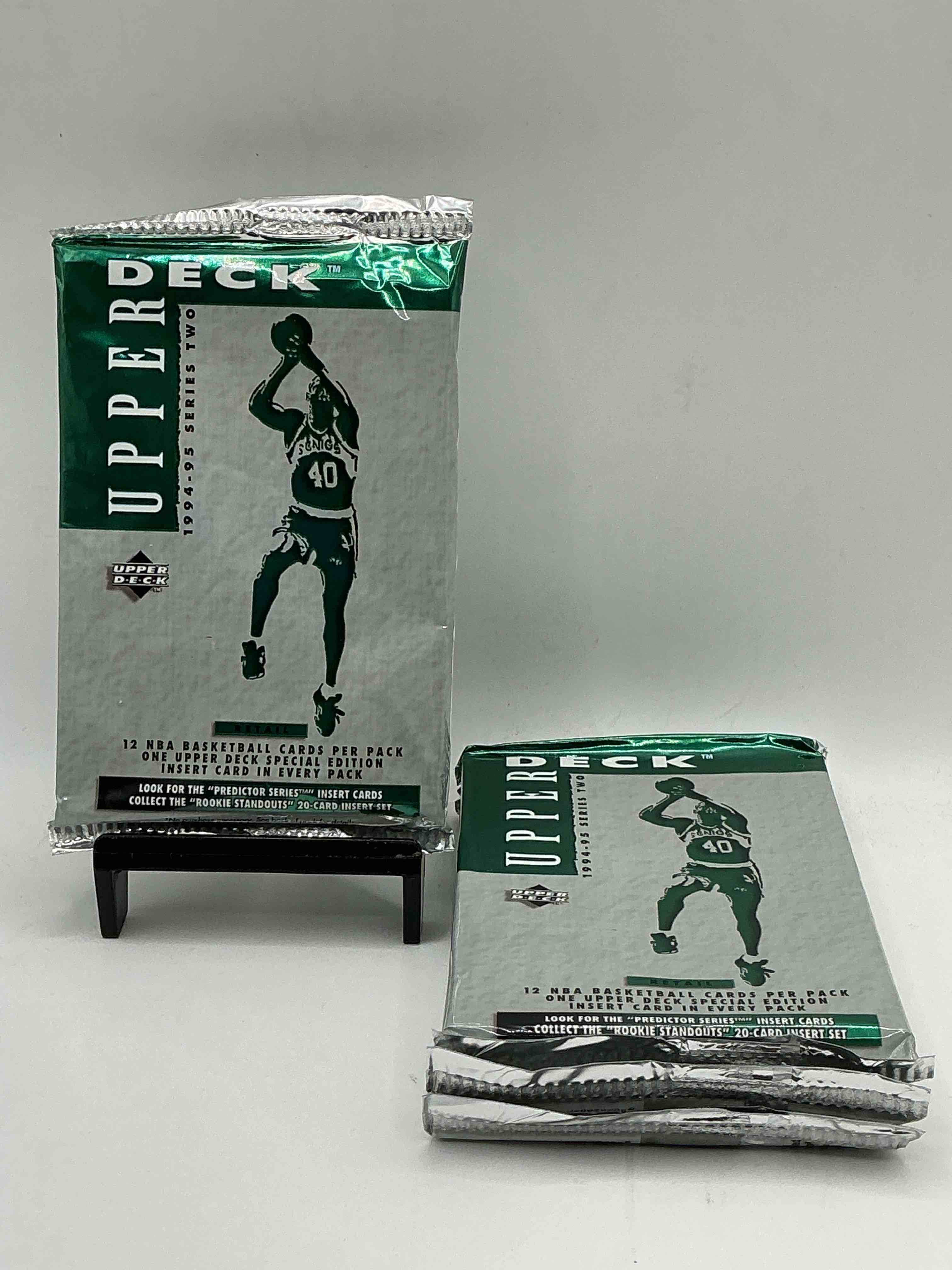 1994-95 upper deck series ii nba retail card packs! search for “predictor series” inserts & “rookie standouts” inserts as well! wow!