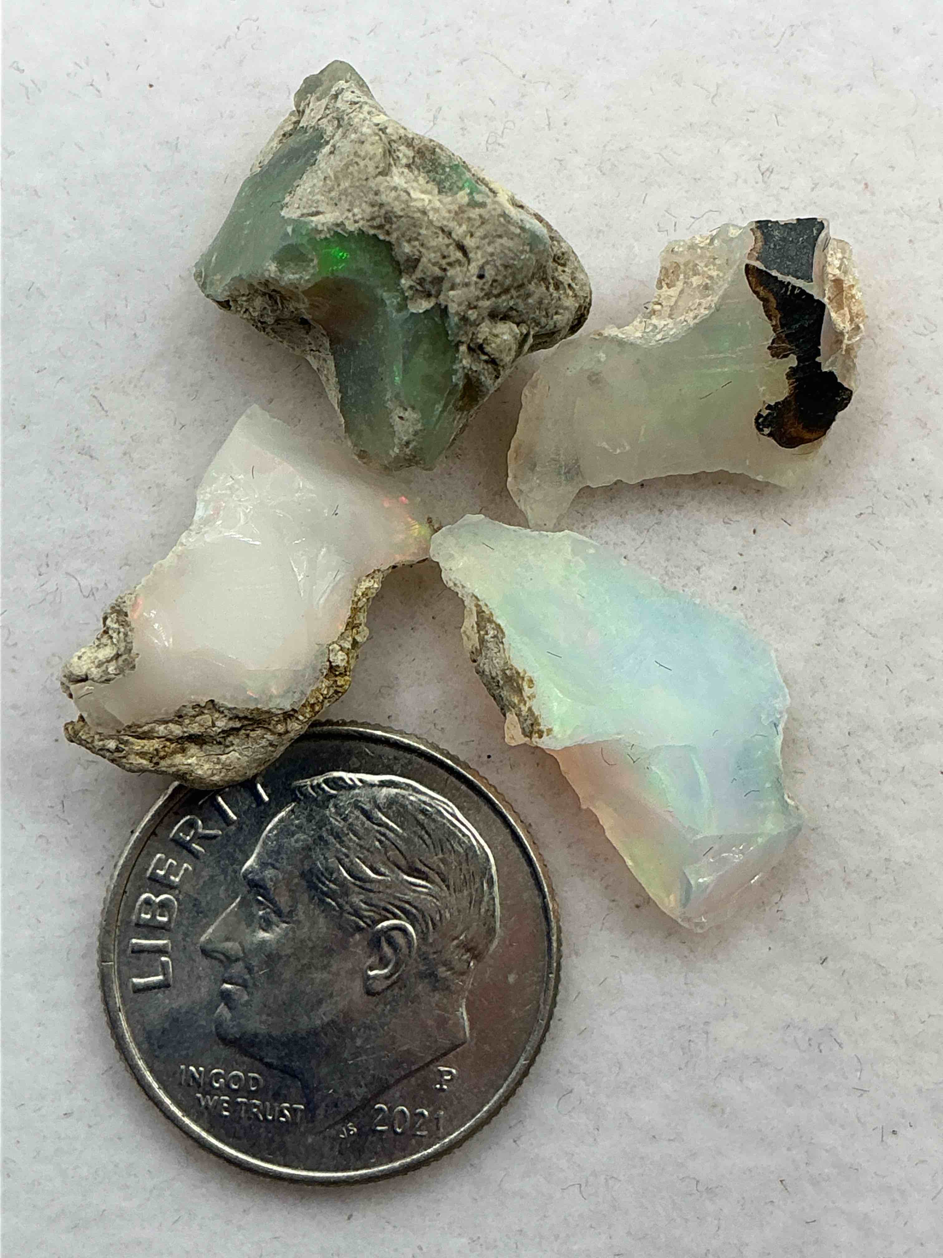 Condition photo showing Good Condition for opal precious gemstone, authentic! opal gemstone, cut and/or faceted & polished! opals are famous for their. stunning clarity & hues & likely originate from ethiopia. opals are believed to promote hope, purity & love. the u.s. dime in image is for size reference only (not included). own an amazing, stunning, unique opal gemstone!